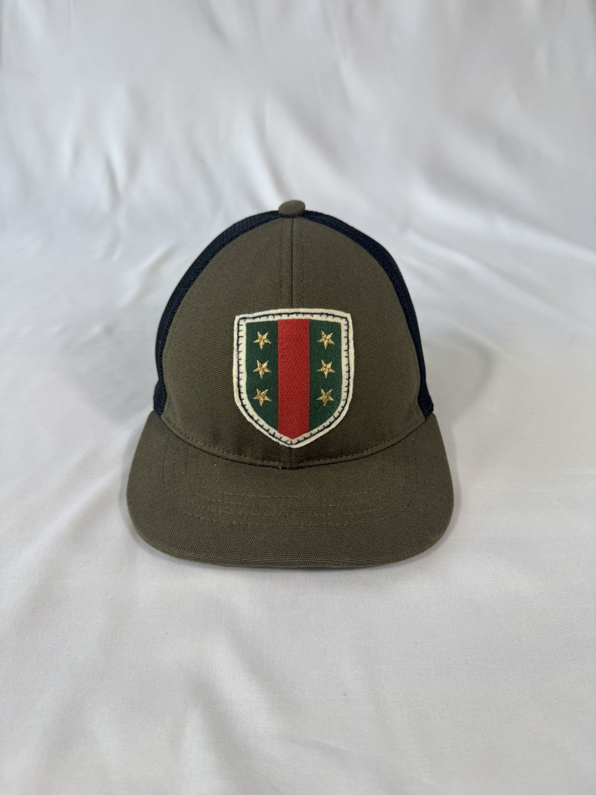 Gucci Gucci military green cotton crest applique baseball cap Size ONE SIZE - 2 Thumbnail