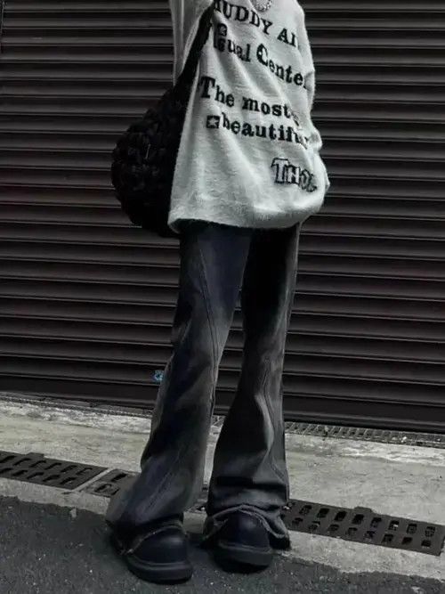 Japanese Brand × Jean Street Hip Hop Grunge Micro Flared Jeans Size US 32 / EU 48 - 3 Thumbnail