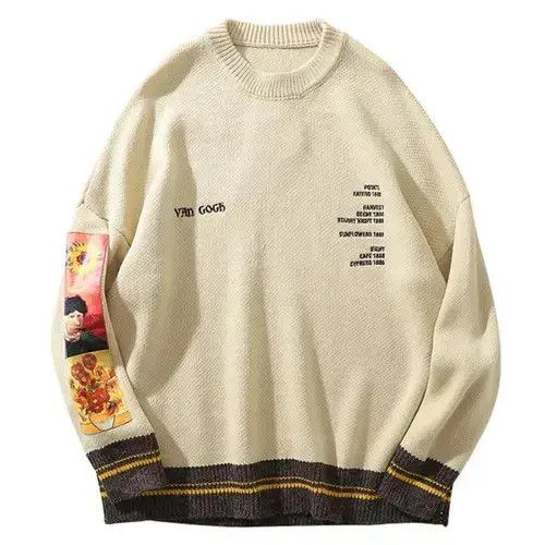 Vintage Van Gogh - Print Loose Sweater Size US M / EU 48-50 / 2 - 2 Thumbnail