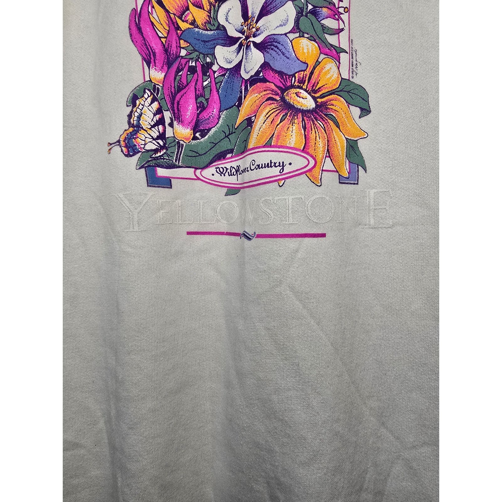 Tultex × Vintage Vintage Yellowstone Sleeper Sweater White Sweatshirt M Size M / US 6-8 / IT 42-44 - 4 Thumbnail