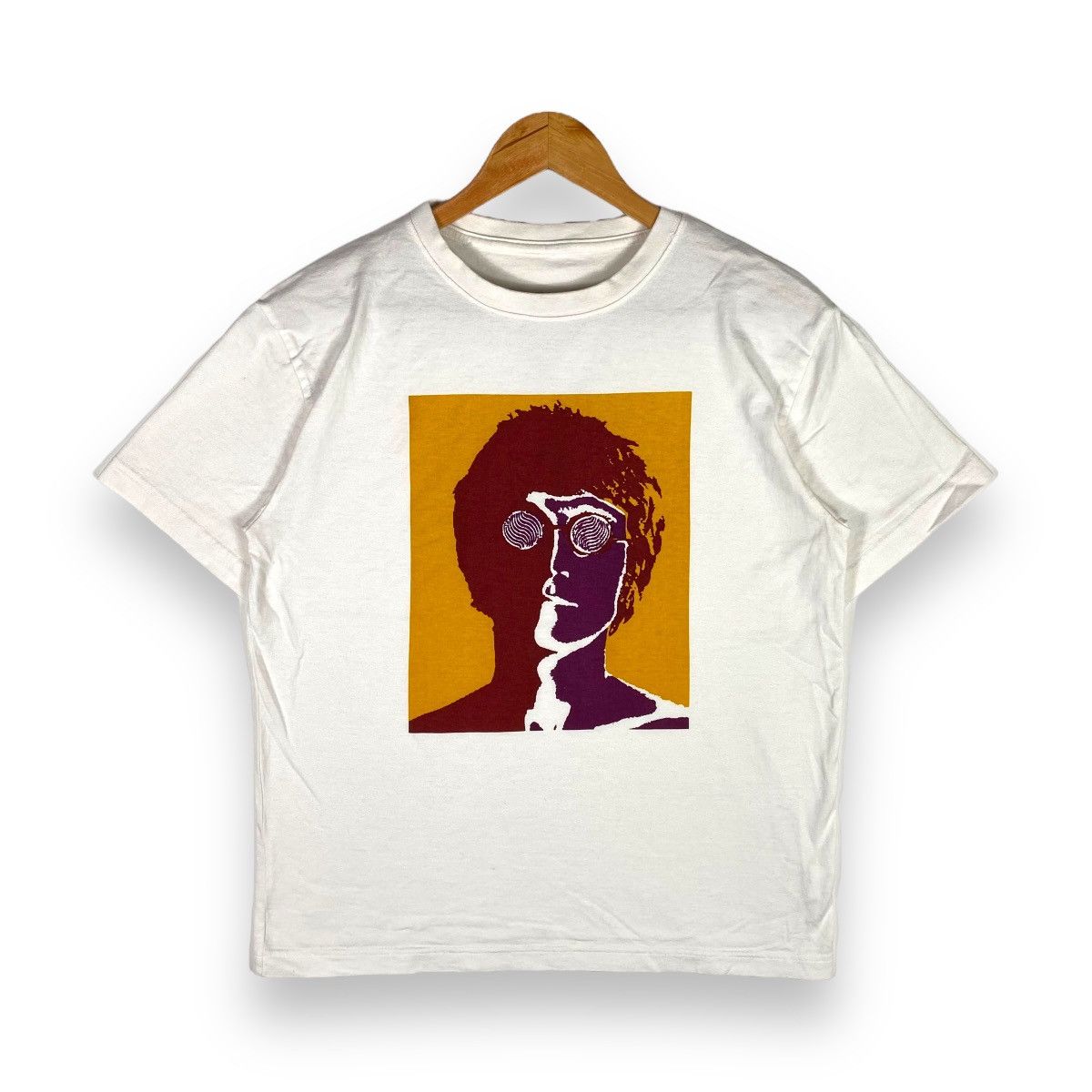 image of Vintage John Lennon Richard Avedon Fotofolio Art Tee in White, Men's (Size Medium)