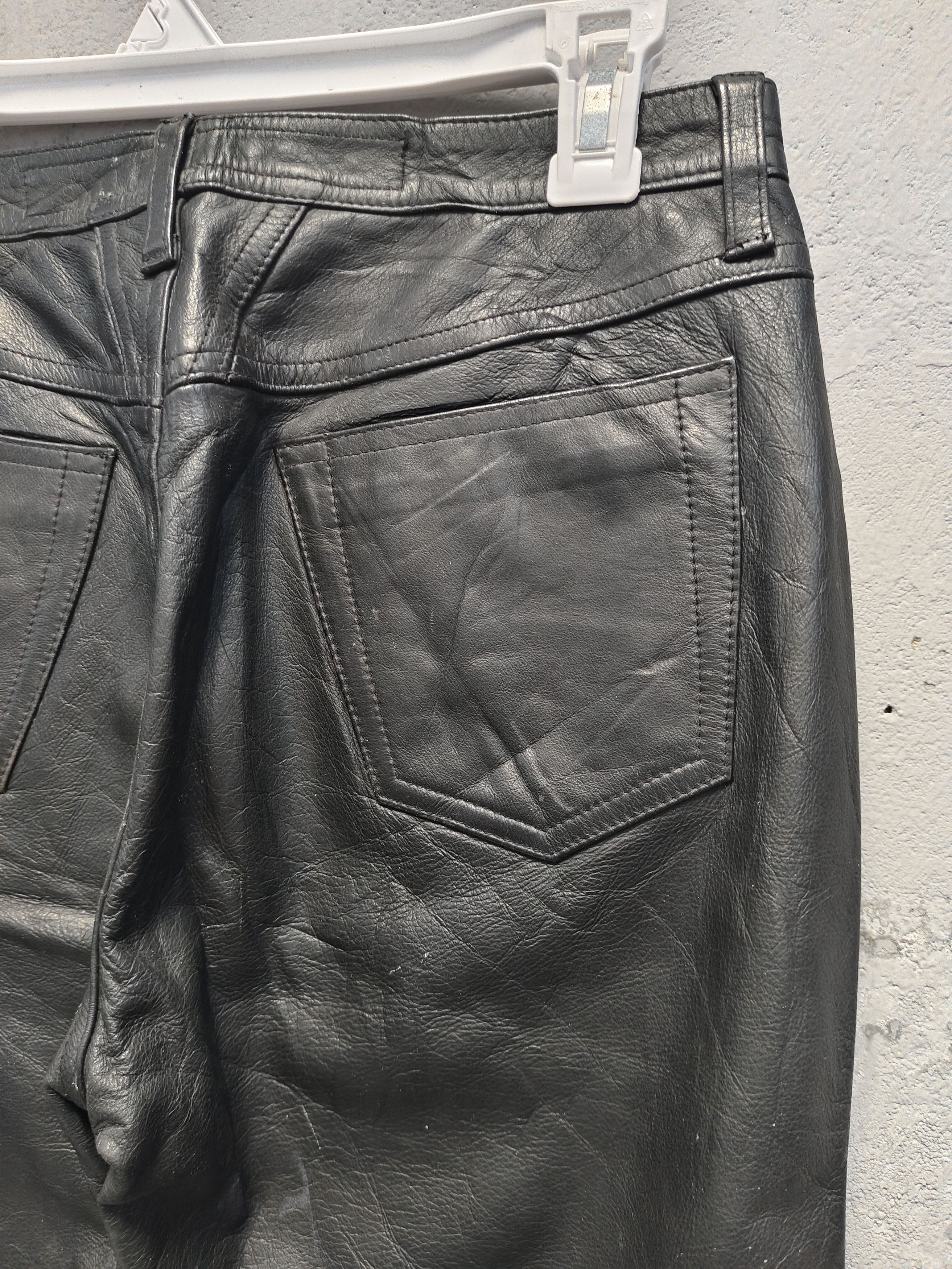 Marithe + Francois Girbaud 90s Marithe Francois Girbaud Minimal Leather Trousers Size US 30 / EU 46 - 7 Thumbnail