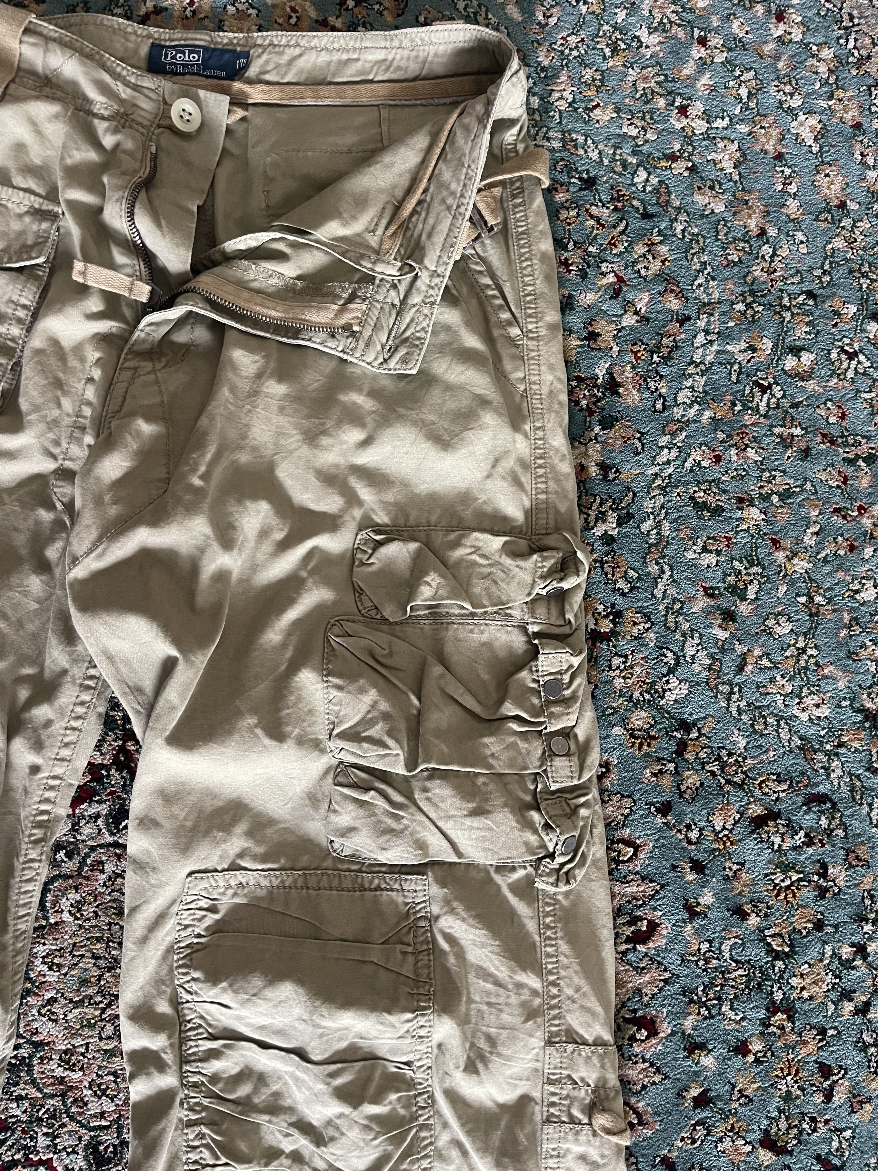Polo Ralph Lauren Vtg Polo Multipocket Tactical Cargo Beige Sz 30 Travis Scott Size US 29 - 4 Thumbnail