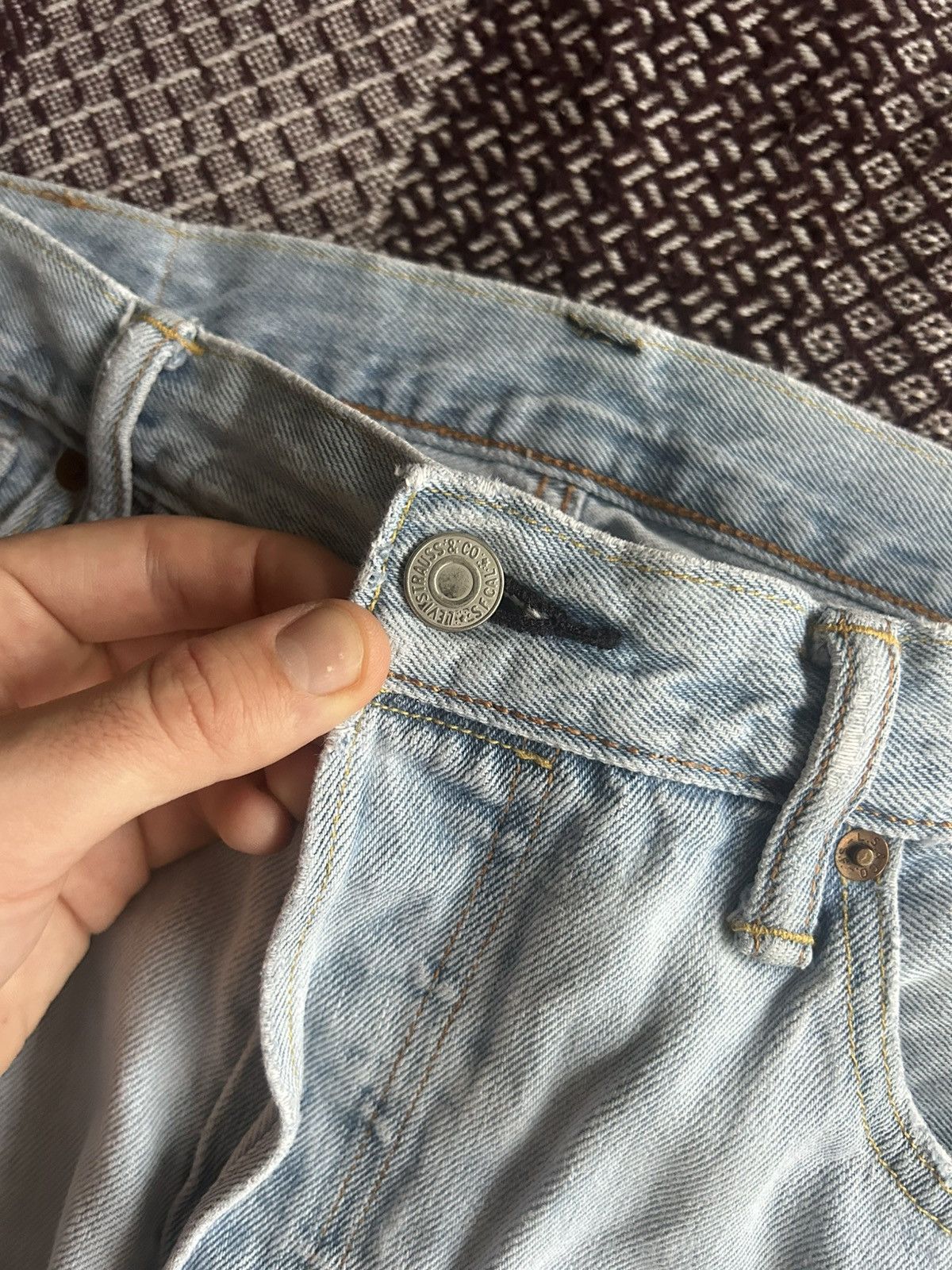 Levi's Vintage 501 Levis Distressed Faded Jeans Streetwear Size W33 Size US 33 - 10 Thumbnail