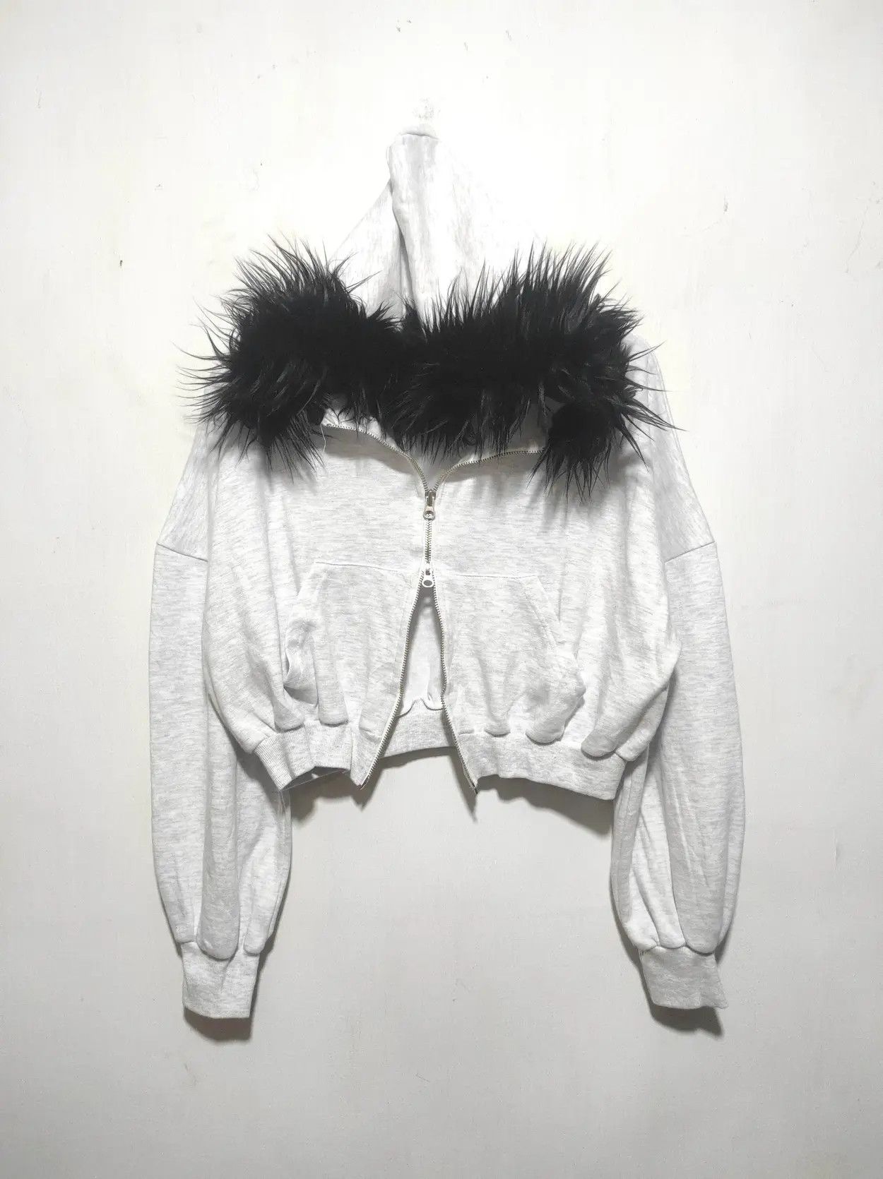 Japanese Brand Connect Crop Double Zip Fur Hoodie if6was9 LGB style Size M / US 6-8 / IT 42-44 - 2 Thumbnail