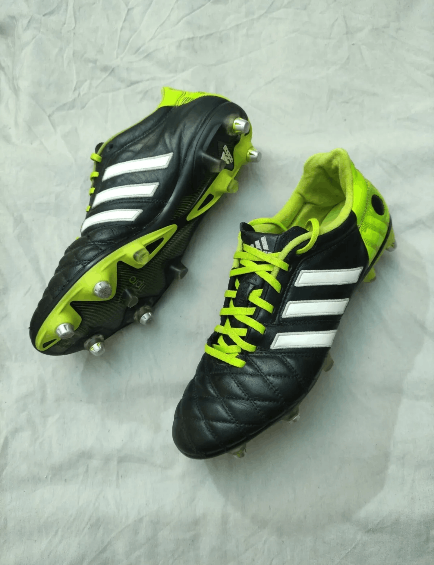 image of Adidas Adipure 11Pro Sg Toni Kroos Soccer Football Cleats Shoes in Black/Green, Men's (Size 10)