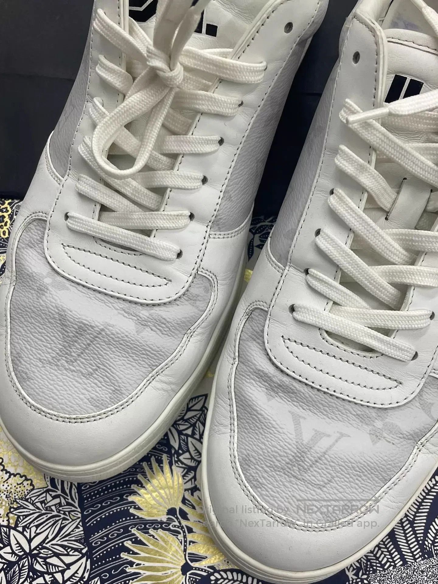 Louis Vuitton White Low-Top Sneakers Size 9. Size US 9 / EU 42 - 2 Thumbnail