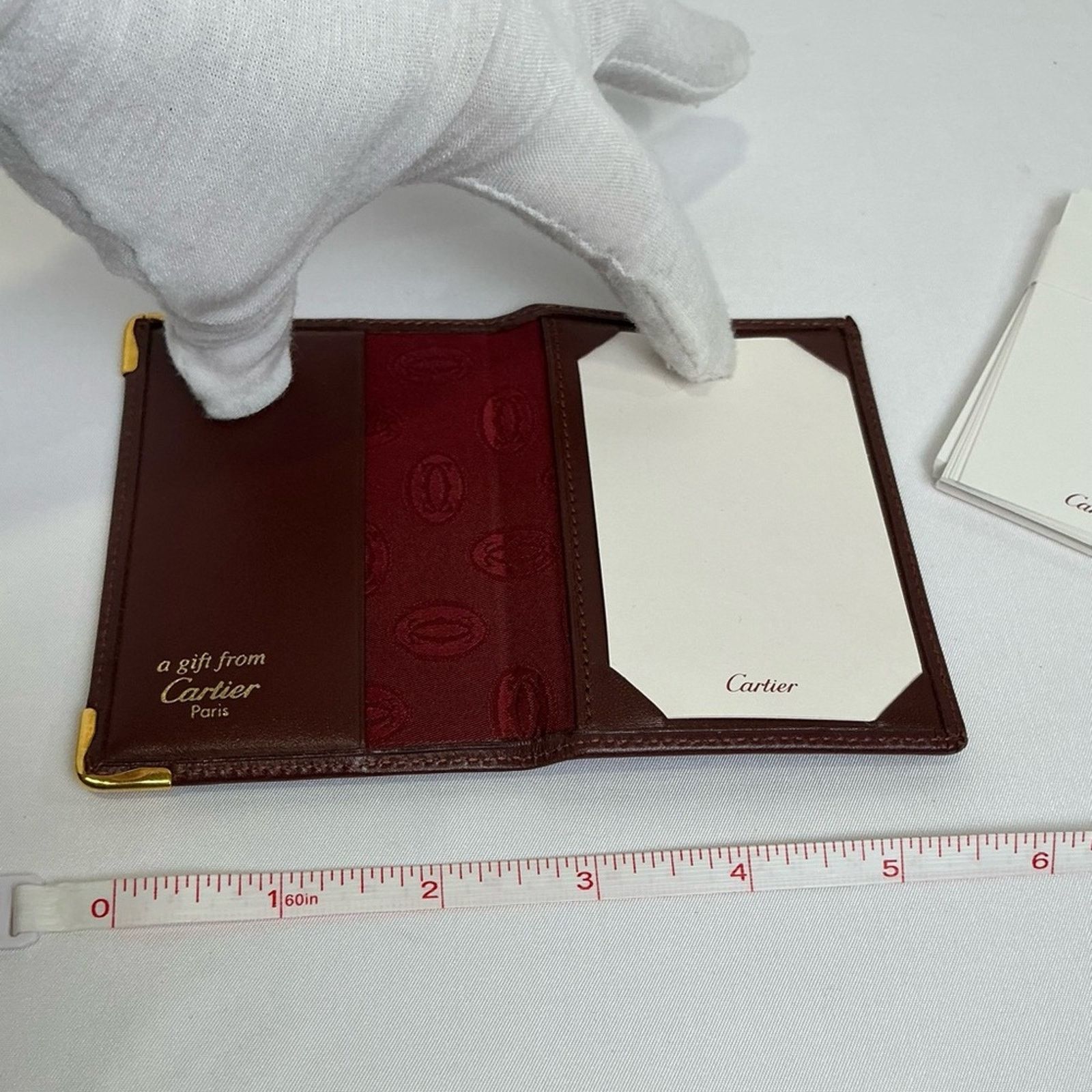 Cartier Cartier Red Leather note pad box cover paper Card Case Size ONE SIZE - 5 Thumbnail