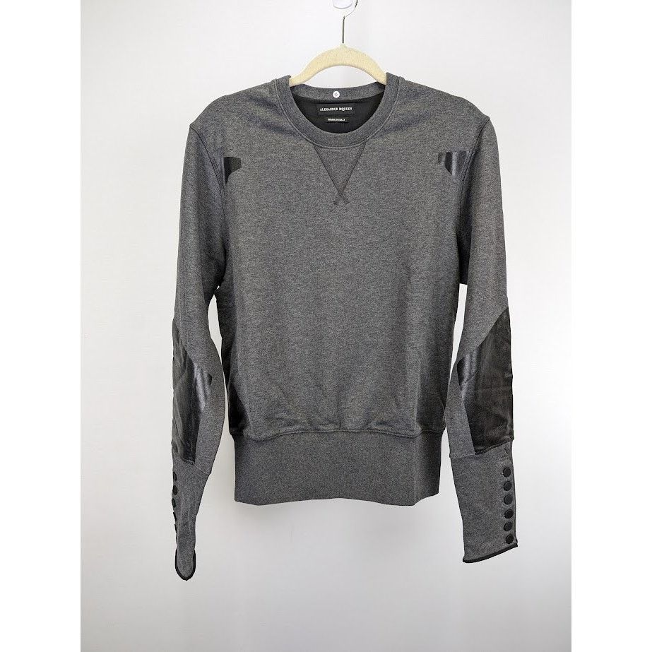 Alexander McQueen o1rshd1 Sweater / Jumper With Button Cuff in Gray Size US M / EU 48-50 / 2 - 2 Thumbnail