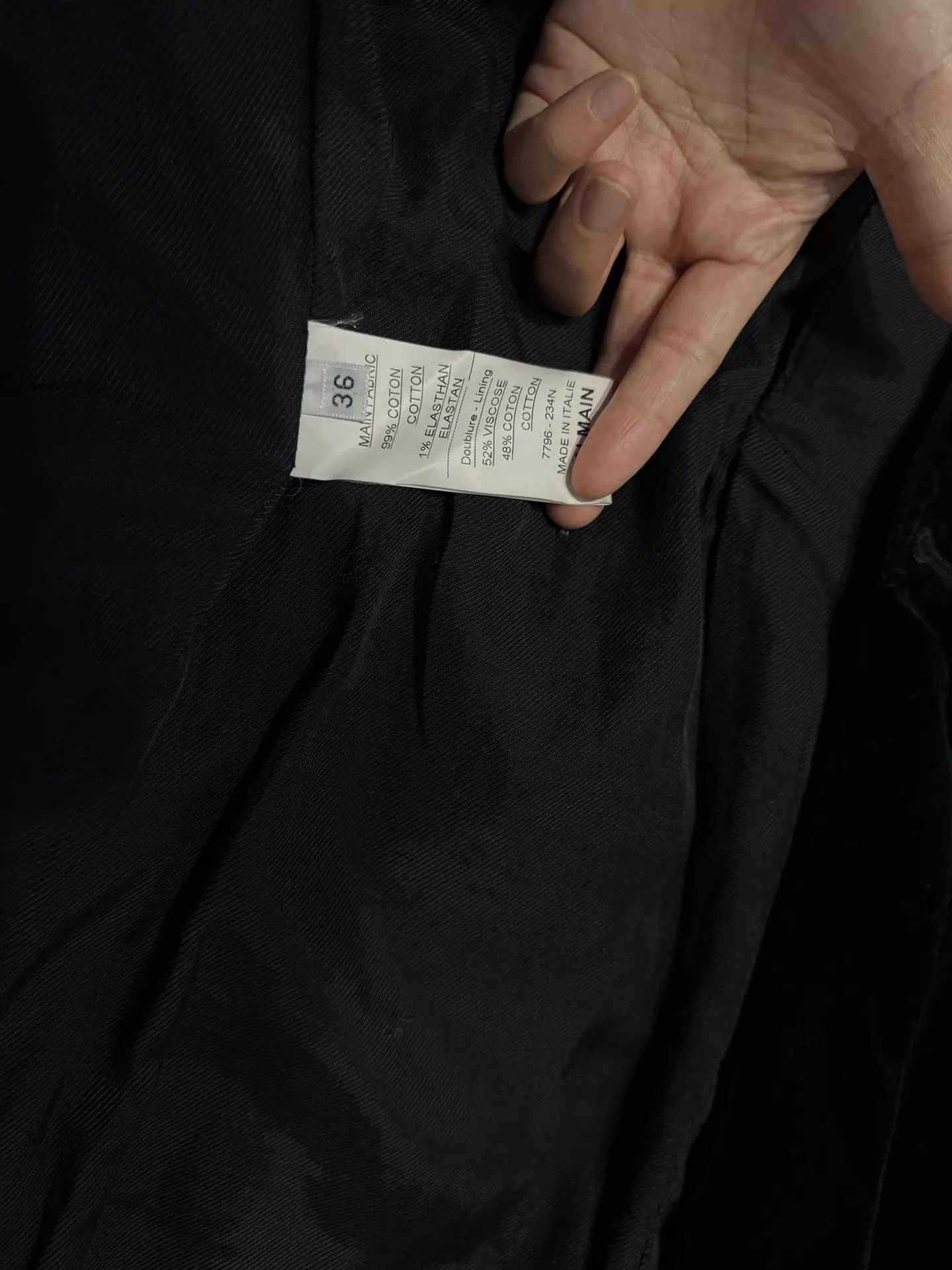 Balmain BALMAIN Black Velvet Blazer 95 New Size XS / US 0-2 / IT 36-38 - 7 Thumbnail