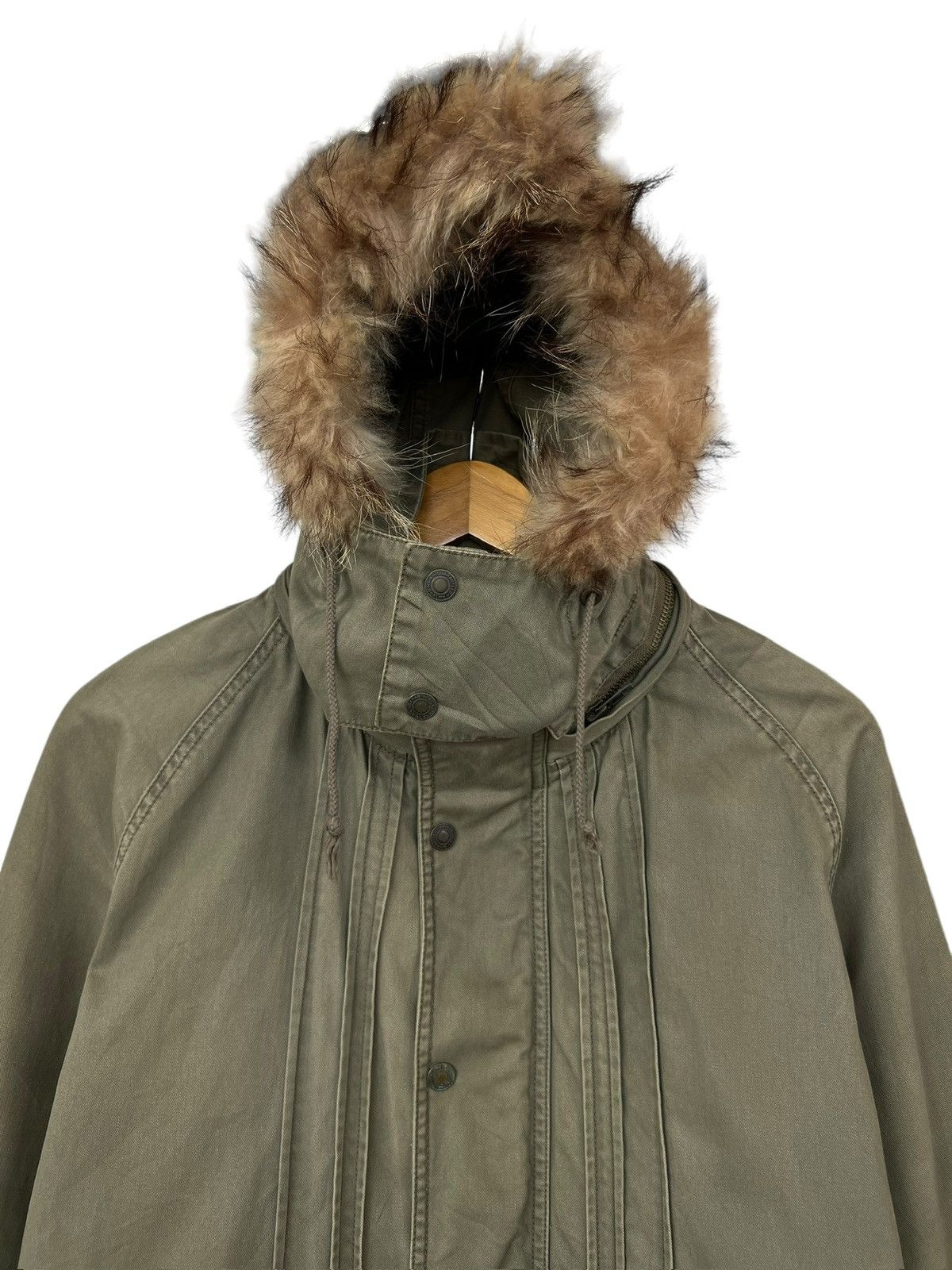 Japanese Brand No Name Japanese Multipocket Green Fur Parkas Size US M / EU 48-50 / 2 - 4 Thumbnail