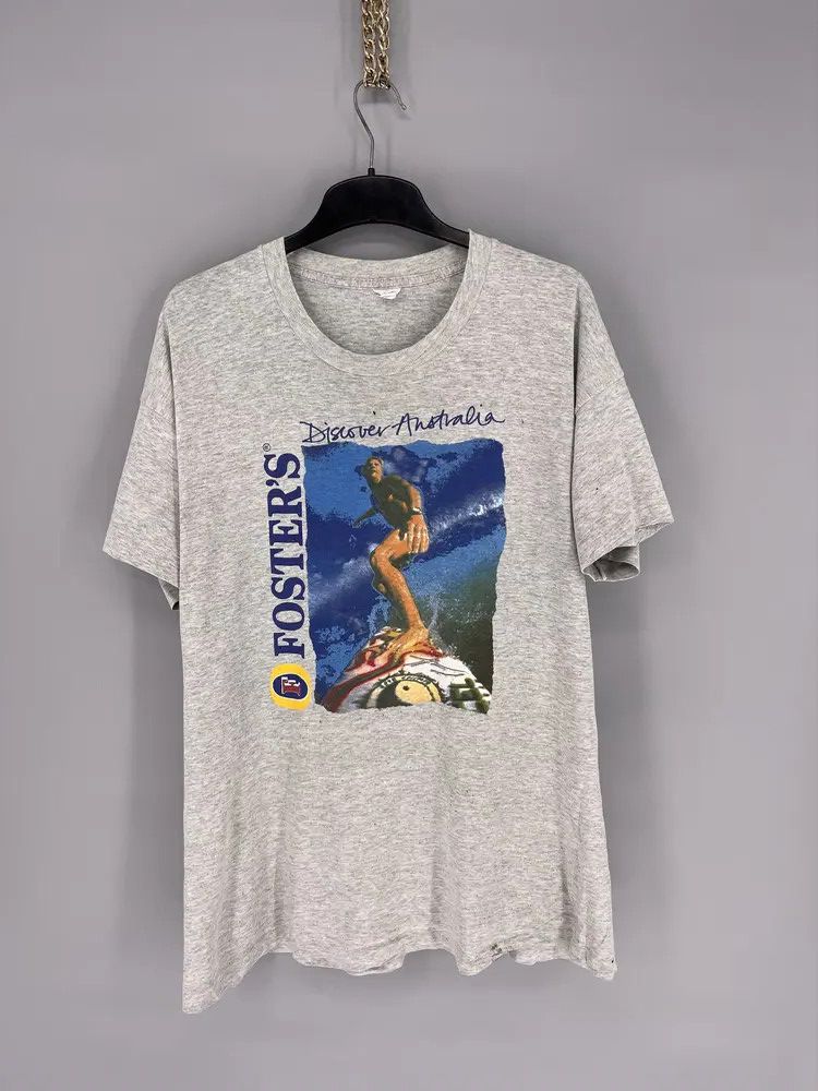 Budweiser 90s Made in Australia Fosters Beer Vintage Tee Shirt Travis Size US L / EU 52-54 / 3 - 1 Thumbnail