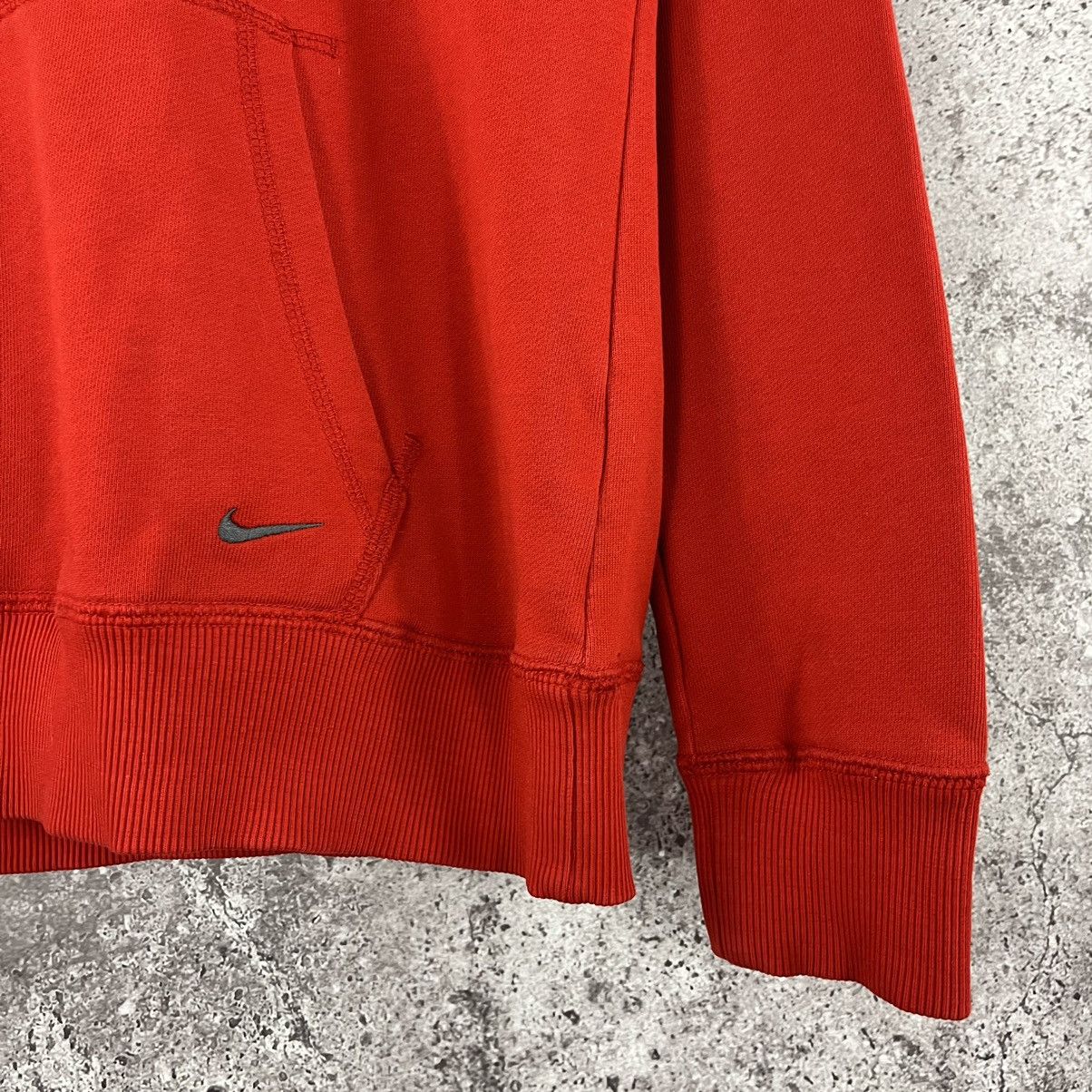 Nike × Vintage Vintage 2000s Nike Hoodie Big Logo Swoosh Embroidery Red Size L / US 10 / IT 46 - 5 Thumbnail