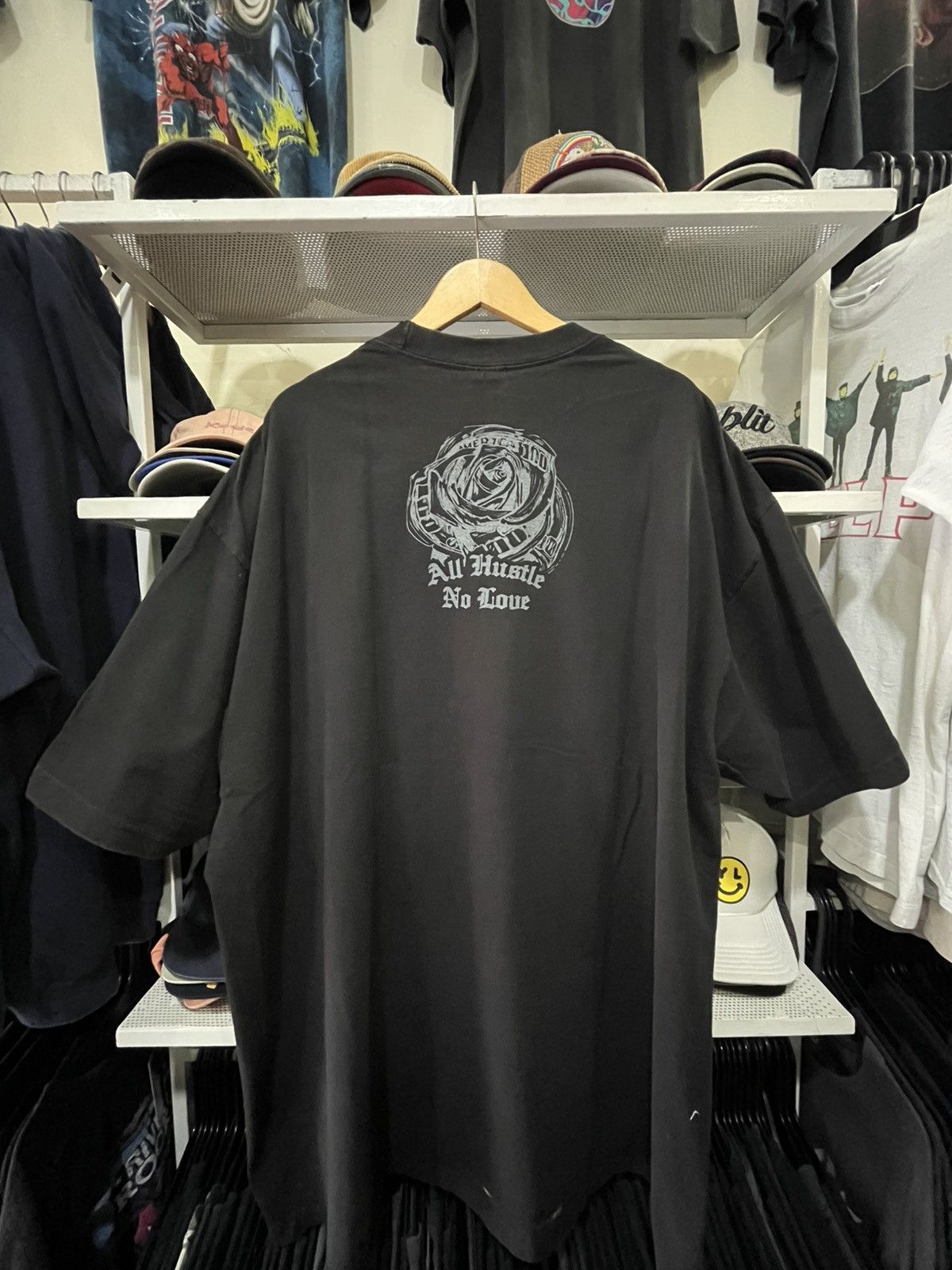 Vintage ALL Hustle No Love Chicano Art Shirt. Size US XXL / EU 58 / 5 - 6 Thumbnail