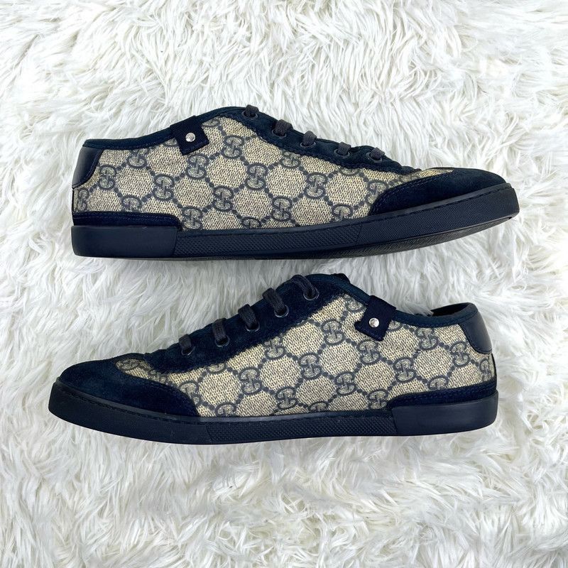 Gucci Gucci Blue Leather Casual Sneakers Size US 6.5 / EU 39-40 - 5 Thumbnail