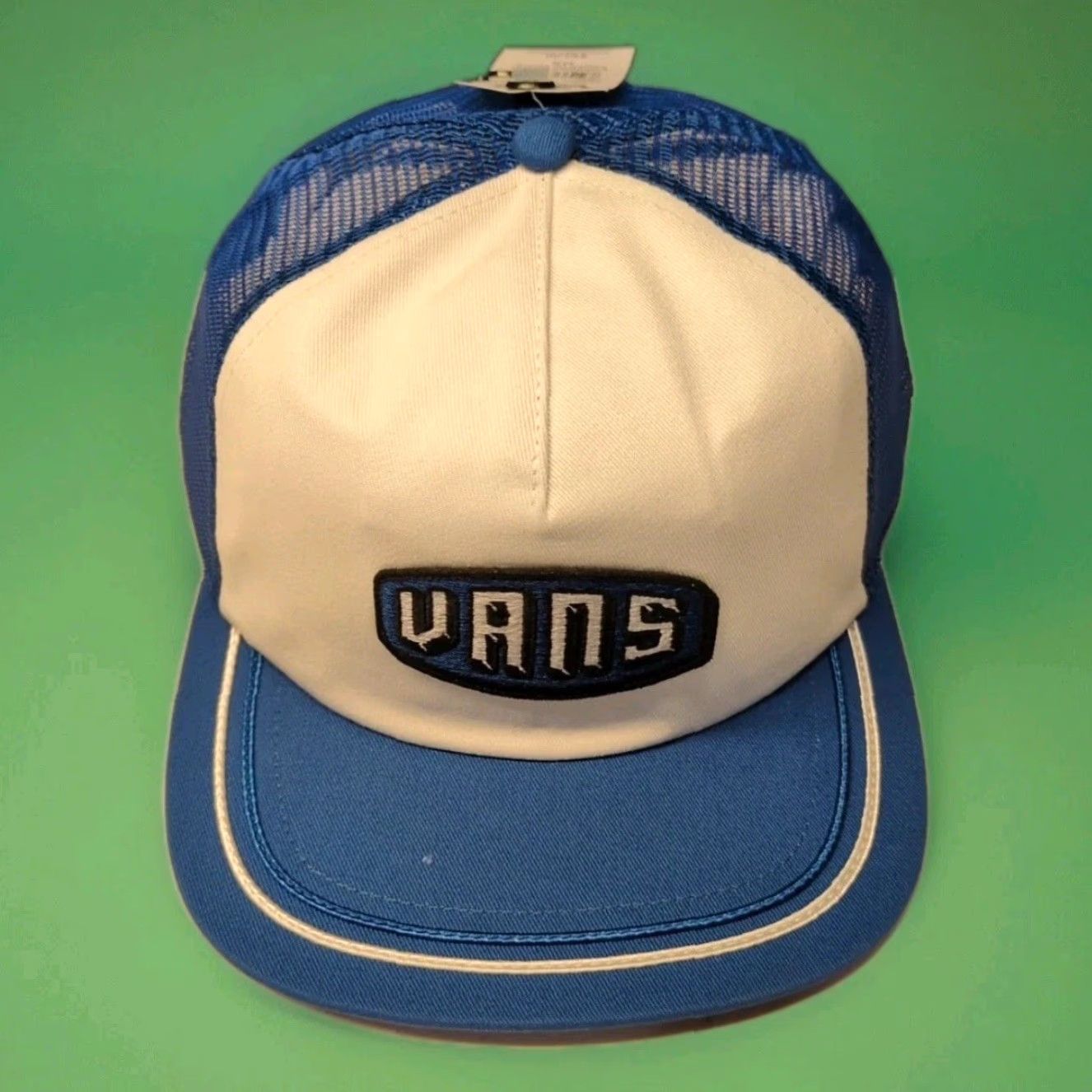 Vans VANS Off The Wall Hat/Cap Blue White SnapBack OSFA Rare New Sealed Adjustable Unisex Adults Cotton Canvas Baseball Cap Summer Fall Spring Size ONE SIZE - 3 Thumbnail