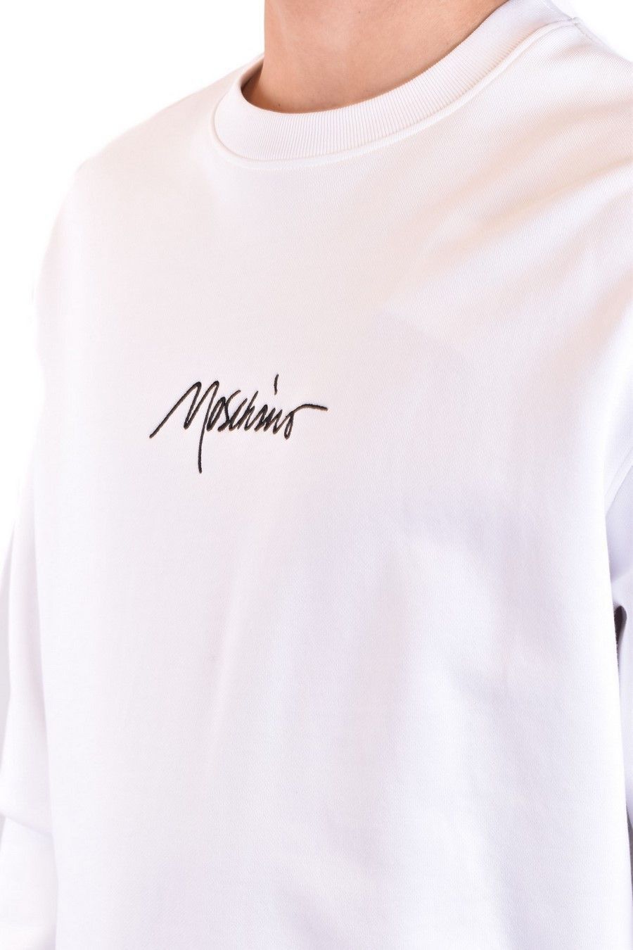 Moschino o1y0225 Logo Crewneck Sweatshirt in White Size US M / EU 48-50 / 2 - 5 Thumbnail