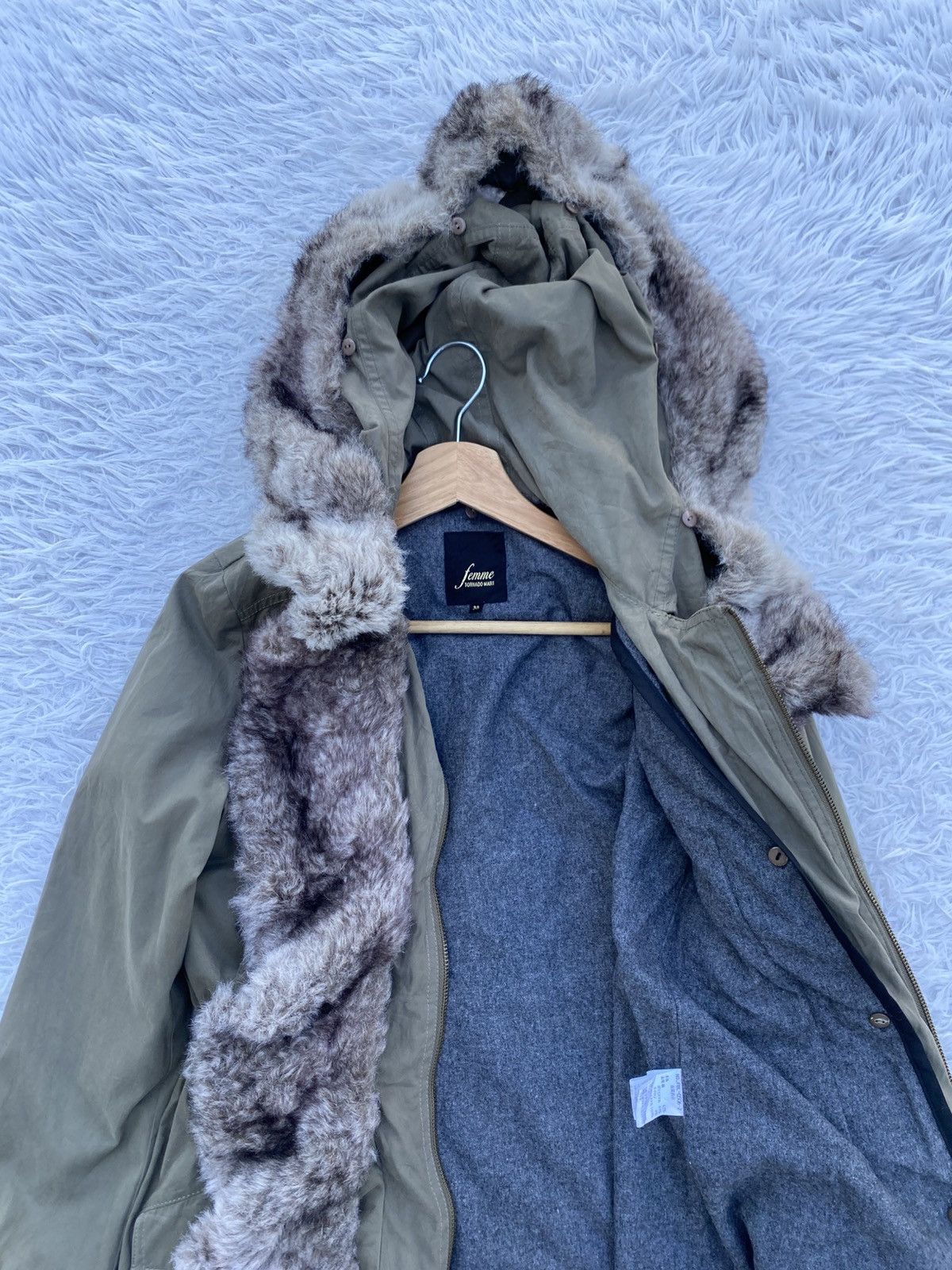 Tornado Mart Rare Femme Tornado Mart Faux Fur Frill Hooded Coat Jacket Size S / US 4 / IT 40 - 9 Thumbnail