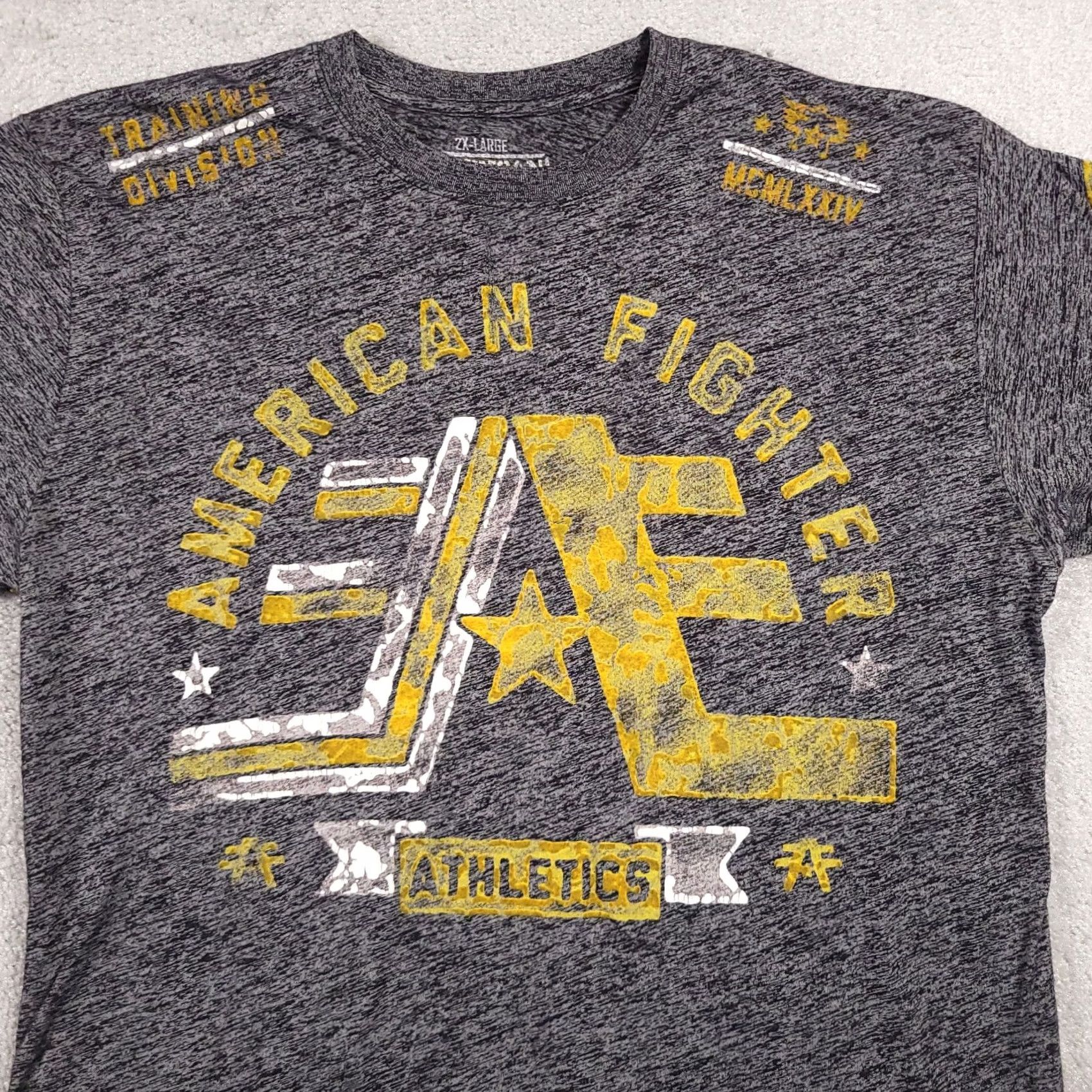 Affliction VINTAGE American Fighter Affliction T-Shirt Mens 2XL Gray BKE Double Sided Graphic USA Size US XXL / EU 58 / 5 - 3 Thumbnail