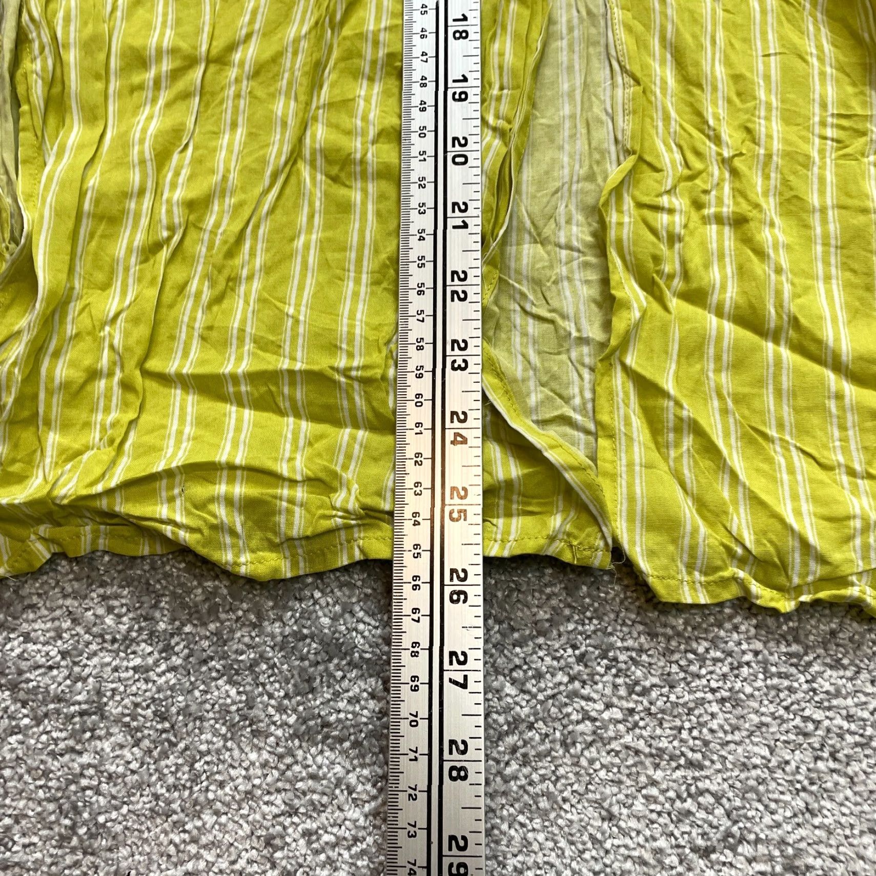 Vintage Lush Button-Up Shirt Womens XS Yellow Striped Long Sleeve Rayon Sturdiness Top Size XS / US 0-2 / IT 36-38 - 5 Thumbnail