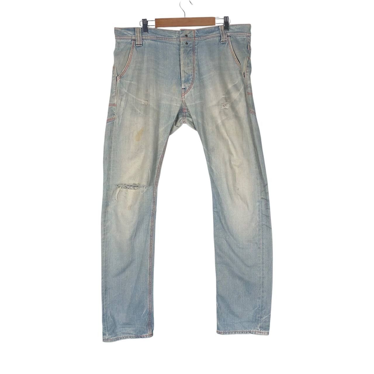 Lee Vintage Lee Distressed Light Wash Jeans Size US 38 / EU 54 - 1 Thumbnail