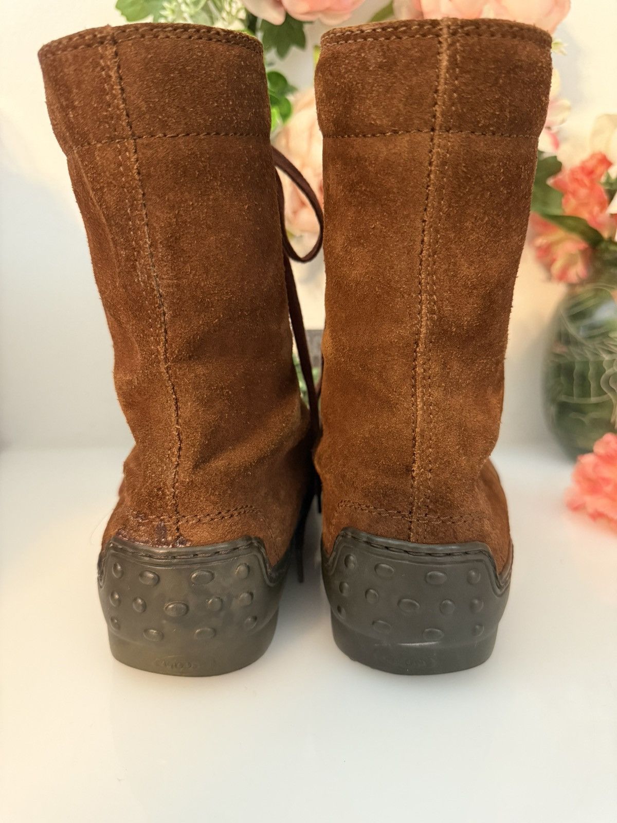 Tod's Tod’s Rubber Soled Suede Boots Brown Size 37/7 Boho Vintage Size US 7 / IT 37 - 6 Thumbnail