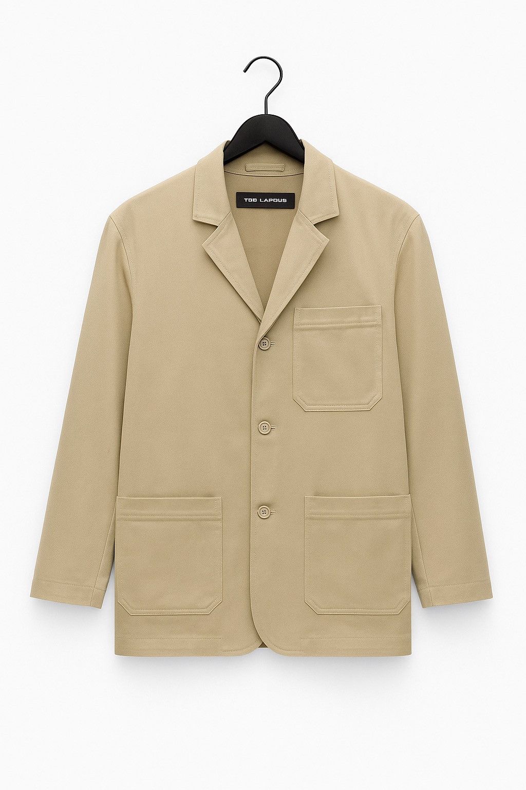 Vintage Ted Lapidus Khaki Cotton Blend Workwear Jacket