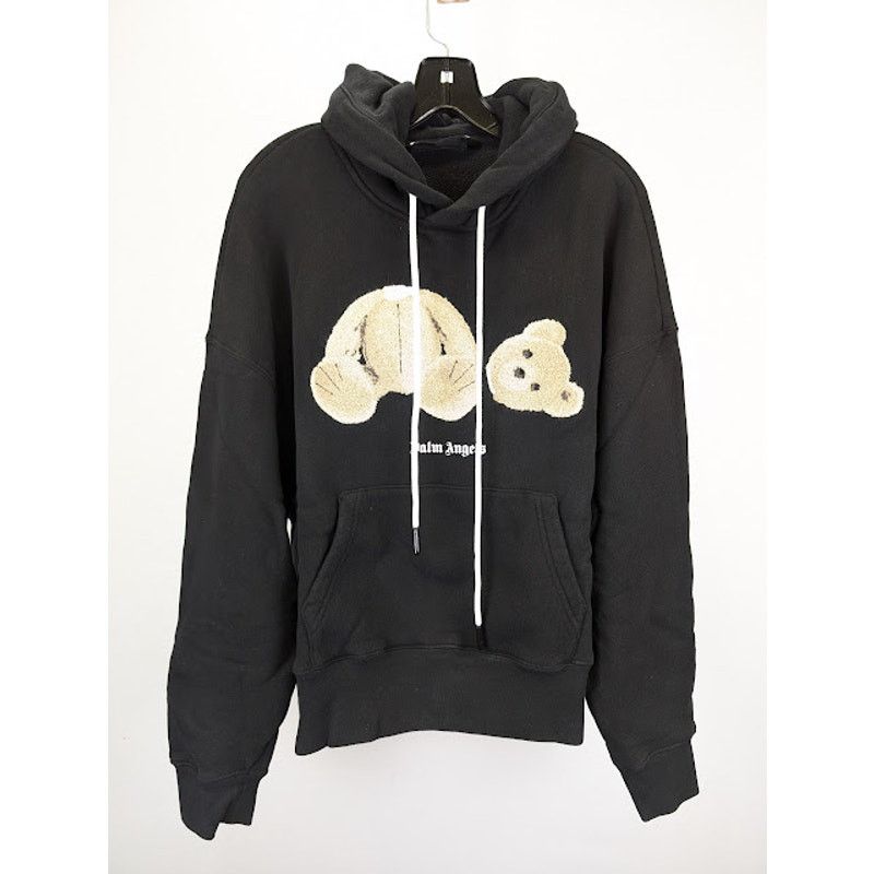 【PALM ANGELS】送料/関税込 PA BEAR HOODIE パームエンジェルス ベア パーカー ブラック マルチ メンズ