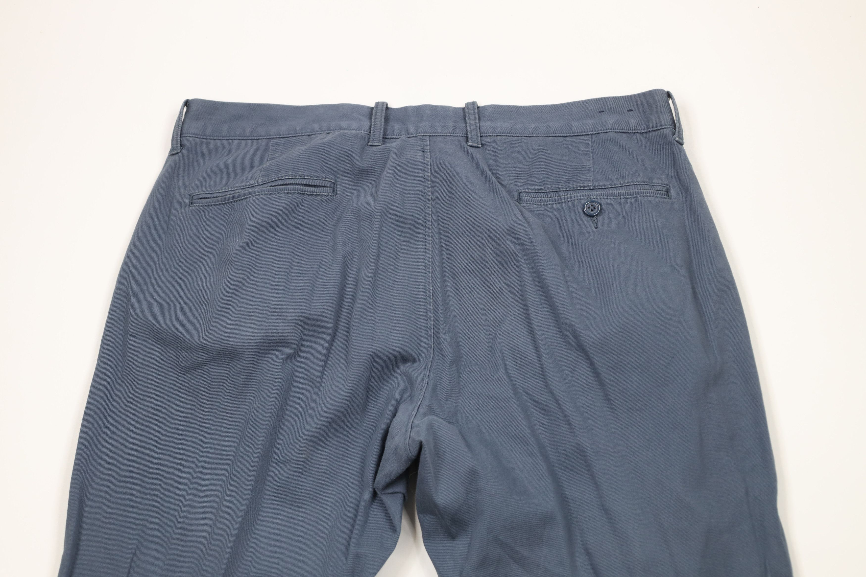 J.Crew × Vintage J Crew Sutton Straight Leg Chino Pants Trousers Blue Cotton Size US 34 / EU 50 - 10 Thumbnail