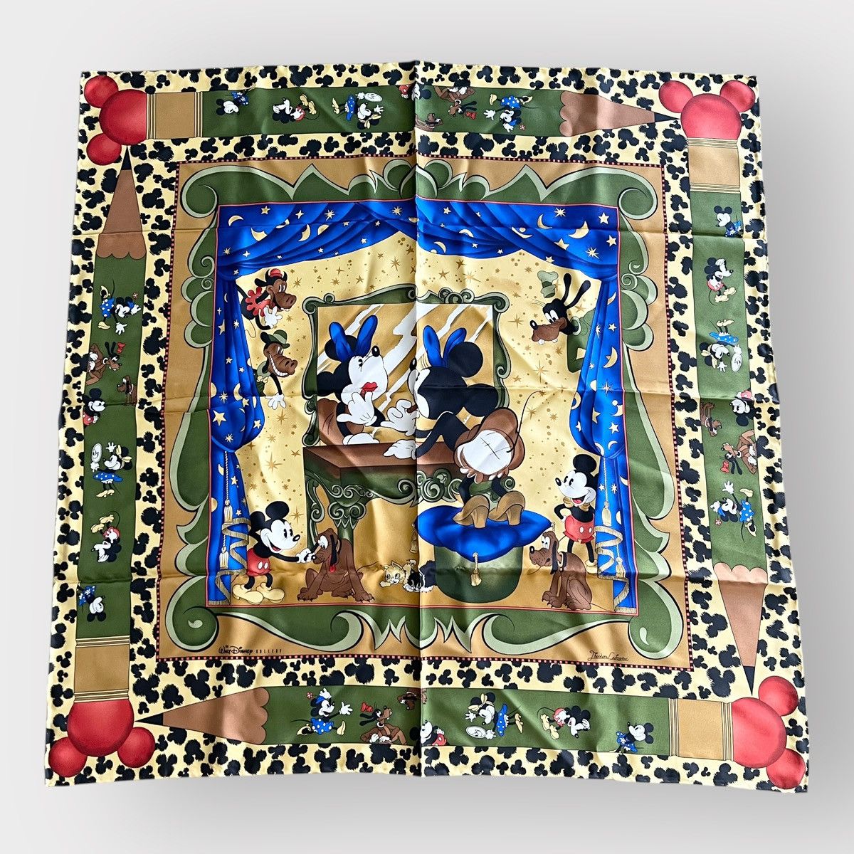Disney “Walt Disney Gallery” by Theodora Lukanow Mickey Silk Scarf Size ONE SIZE - 1 Thumbnail