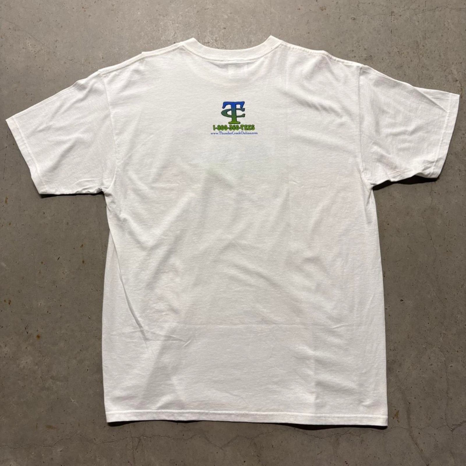 Japanese Brand × Vintage Crazy Vintage Y2K Thunder Creek Apparel Logo Graphic T Shirt Size US XL / EU 56 / 4 - 5 Thumbnail