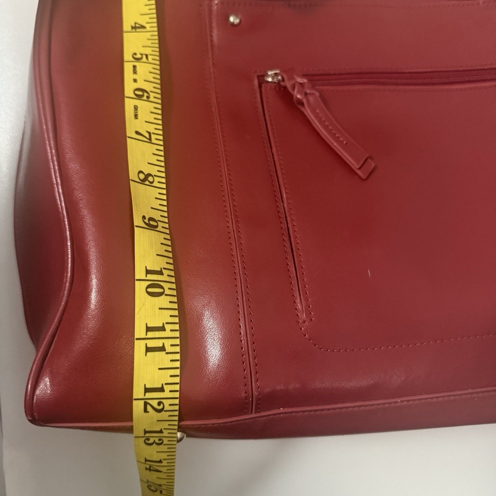 Other Franklin Covey Leather Bag Red Expandable Briefcase Laptop Size ONE SIZE - 11 Thumbnail