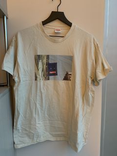 Supreme banner hotsell tee natural