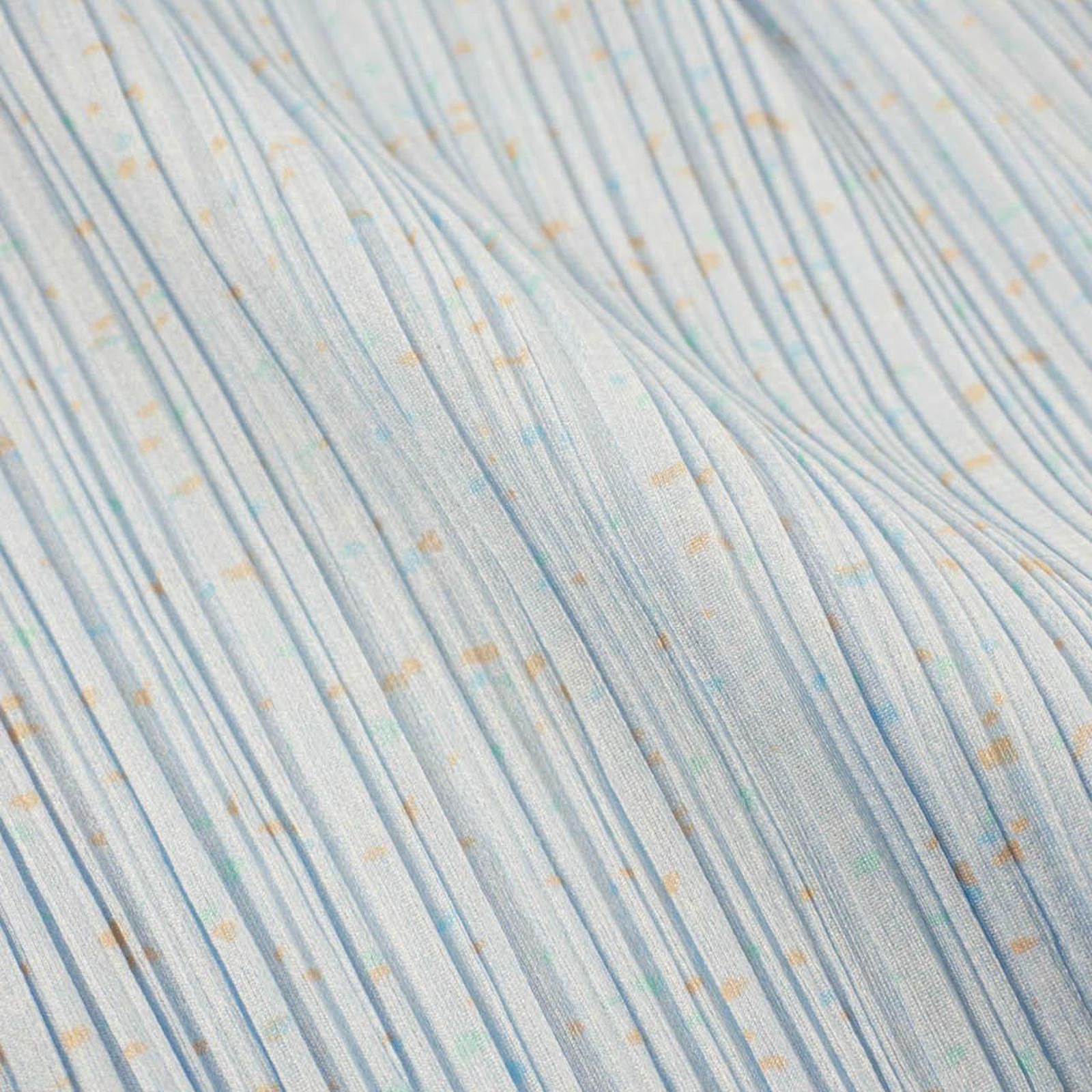 Issey Miyake (M) PLEATS PLEASE by ISSEY MIYAKE Pastel Blue Top Size M / US 6-8 / IT 42-44 - 4 Thumbnail