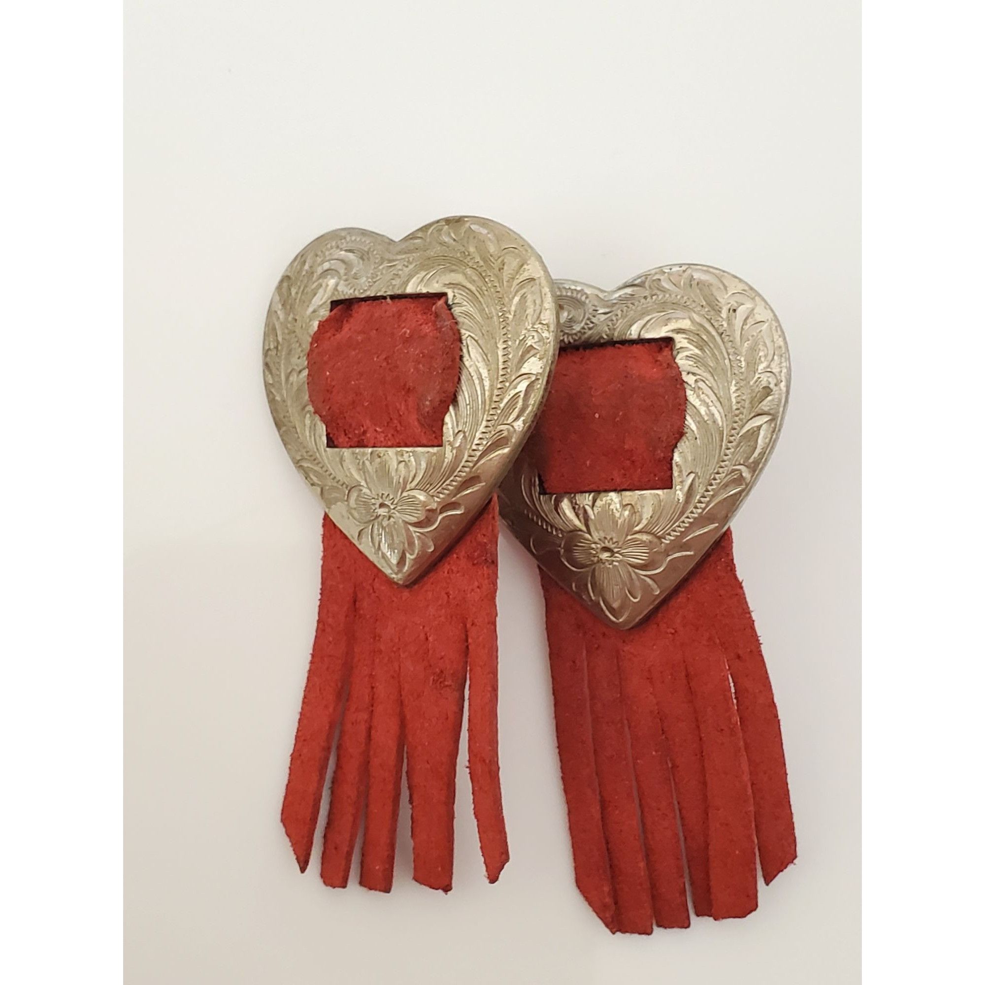 Other Vintage 1980s Southwestern Heart Engraved Stud Earrings Size ONE SIZE - 3 Thumbnail