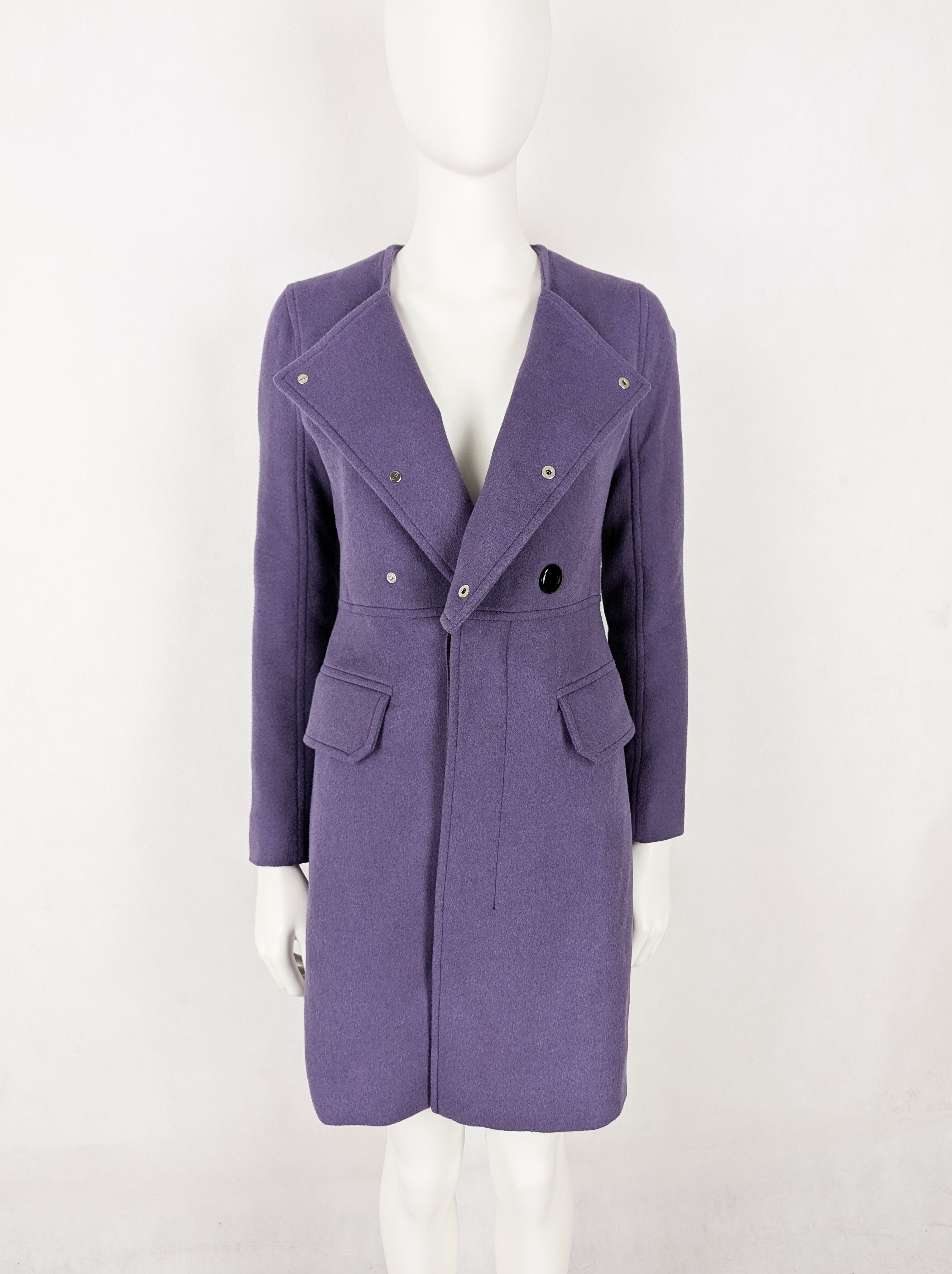 Bally Bally lilac wool coat Size S / US 4 / IT 40 - 1 Thumbnail