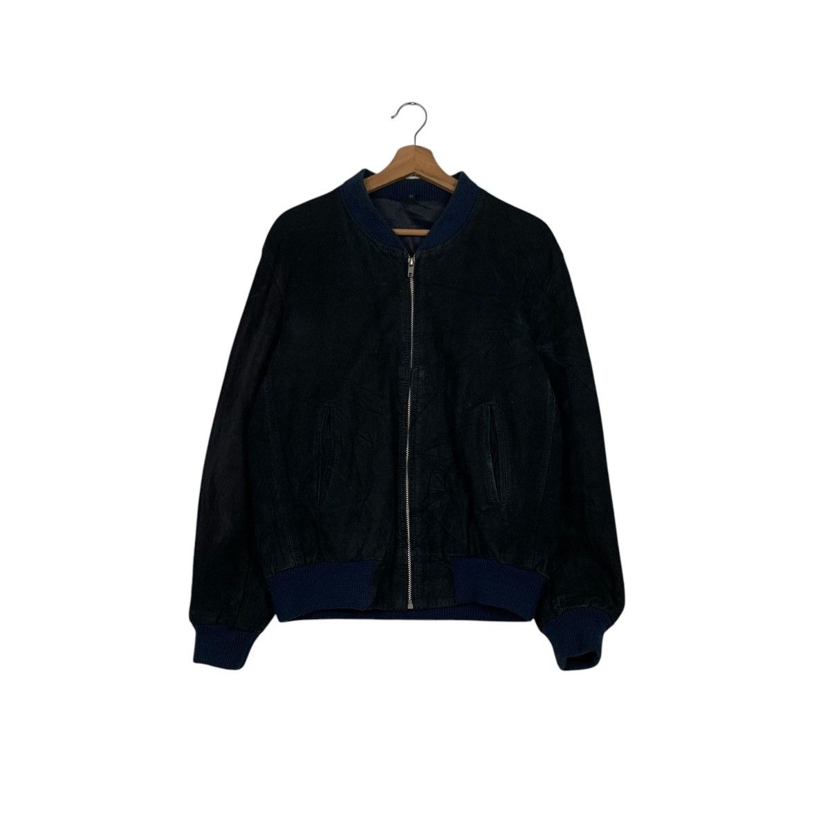 Vintage Vintage 90's Unbrand Suede Leather Jacket #2619-C118 Size US L / EU 52-54 / 3 - 1 Thumbnail