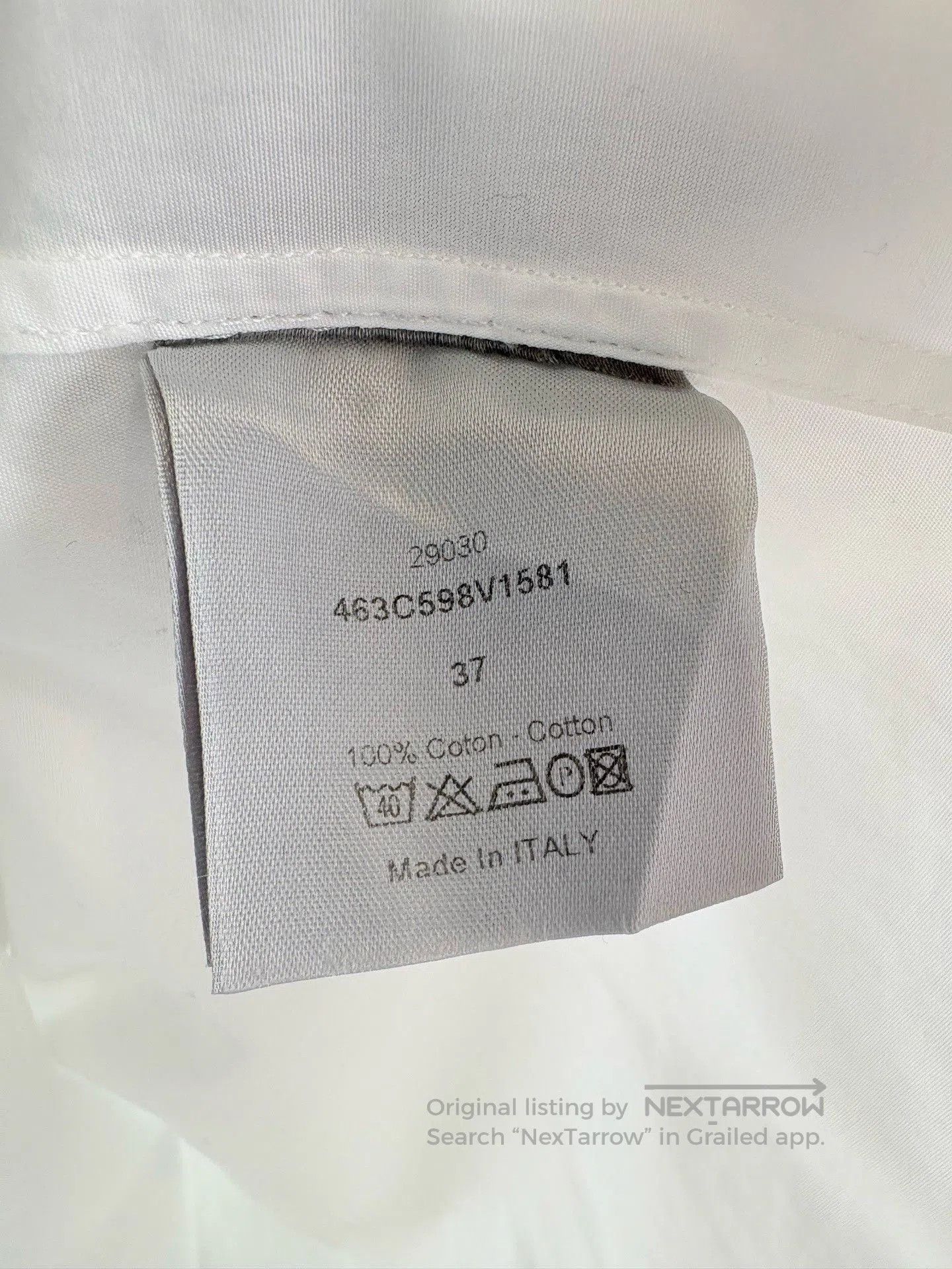 Dior DIOR Runway White Long-Sleeve Shirt. Size M / US 6-8 / IT 42-44 - 4 Thumbnail