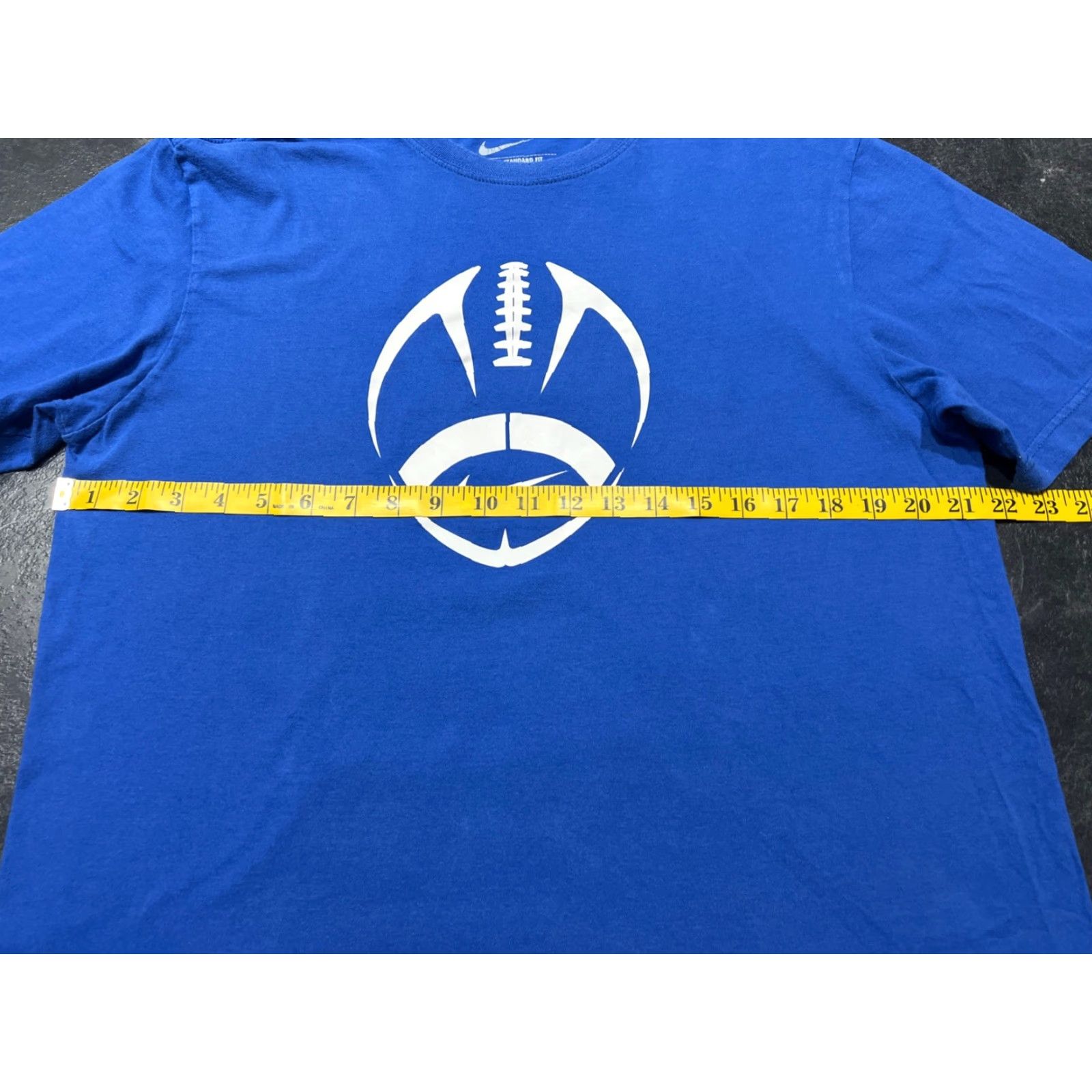 Nike Men's Nike Football Icon Logo Tee Shirt Blue L T-Shirt Size US L / EU 52-54 / 3 - 6 Thumbnail