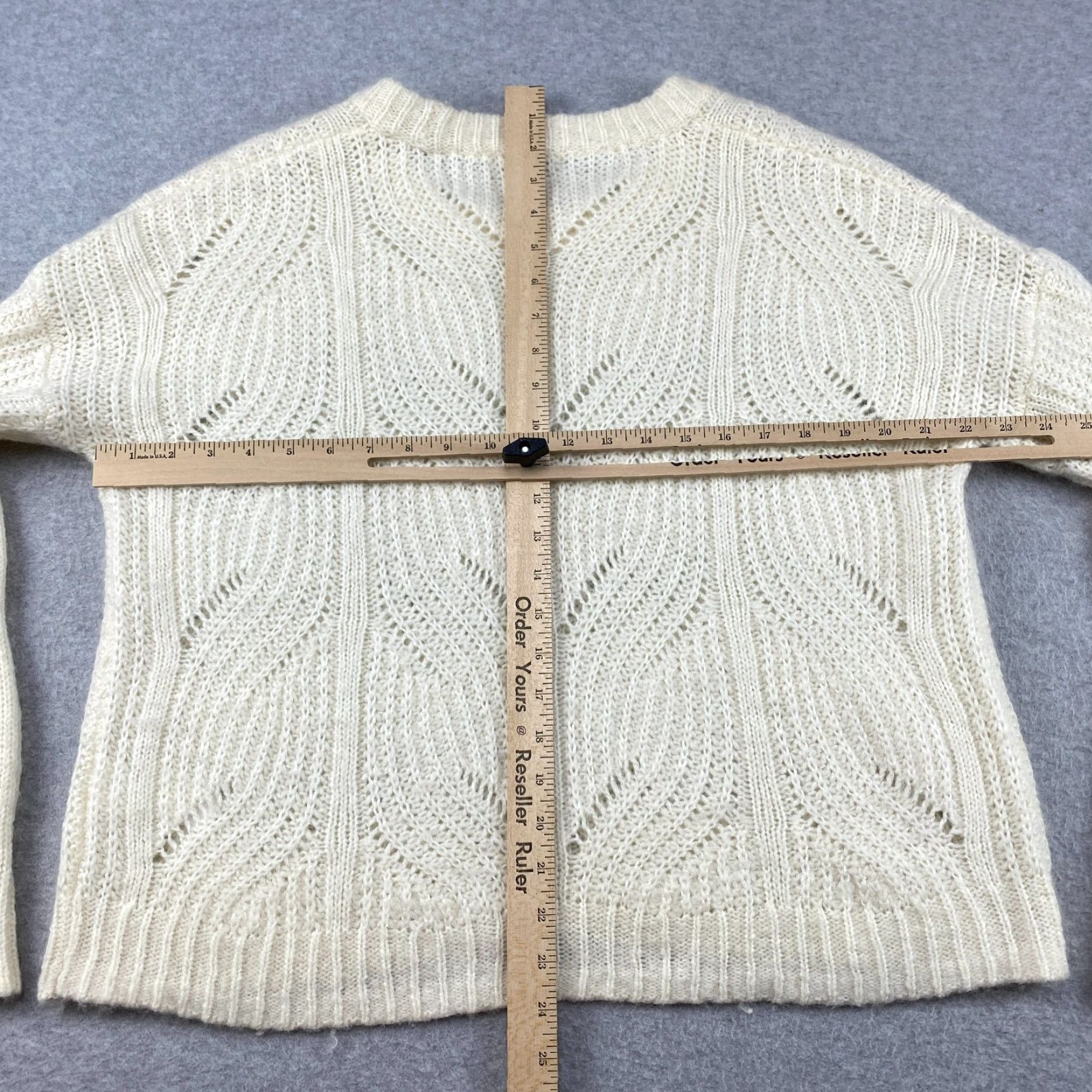 Madewell Madewell Charley Sweater Womens M Cream Pullover Cable Knit Size M / US 6-8 / IT 42-44 - 6 Thumbnail