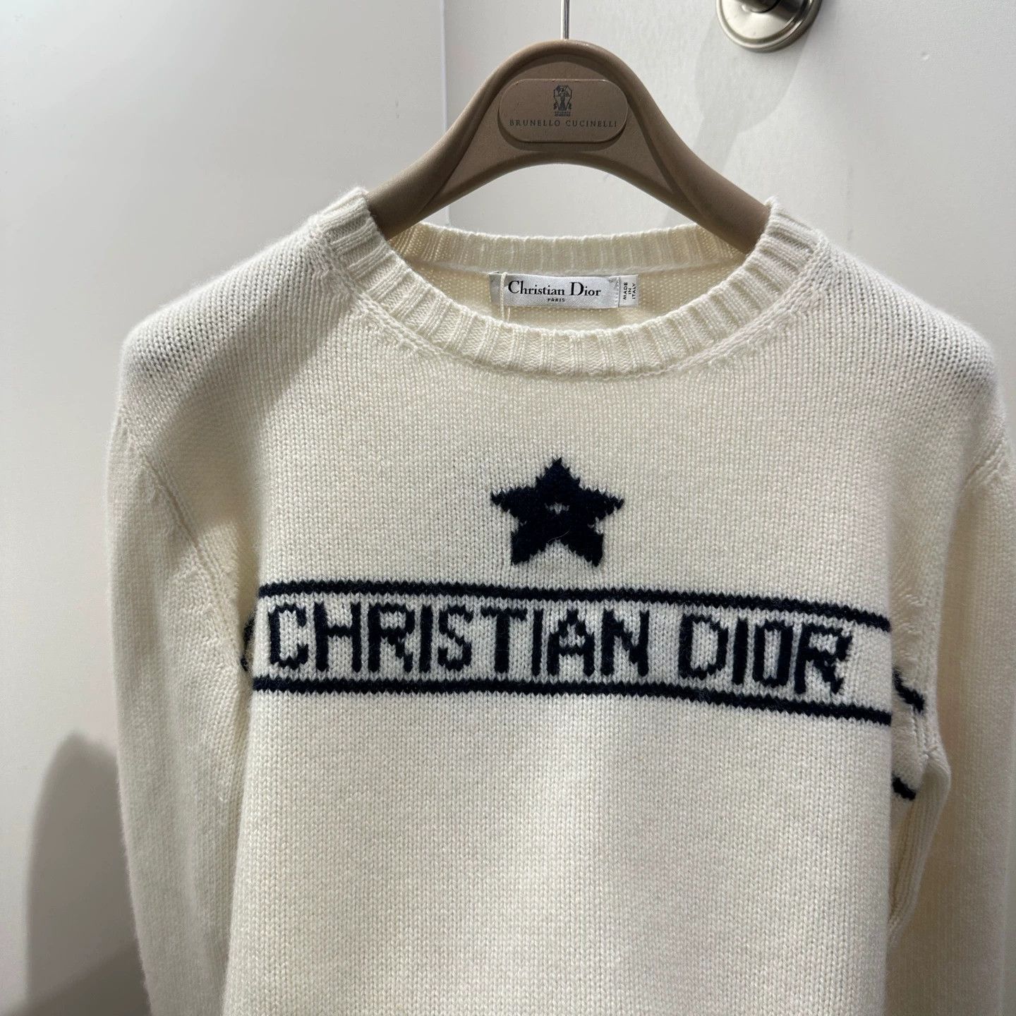 Christian Dior Monsieur Dior may545 star slogan cashmere sweater 40 Size M / US 6-8 / IT 42-44 - 6 Thumbnail