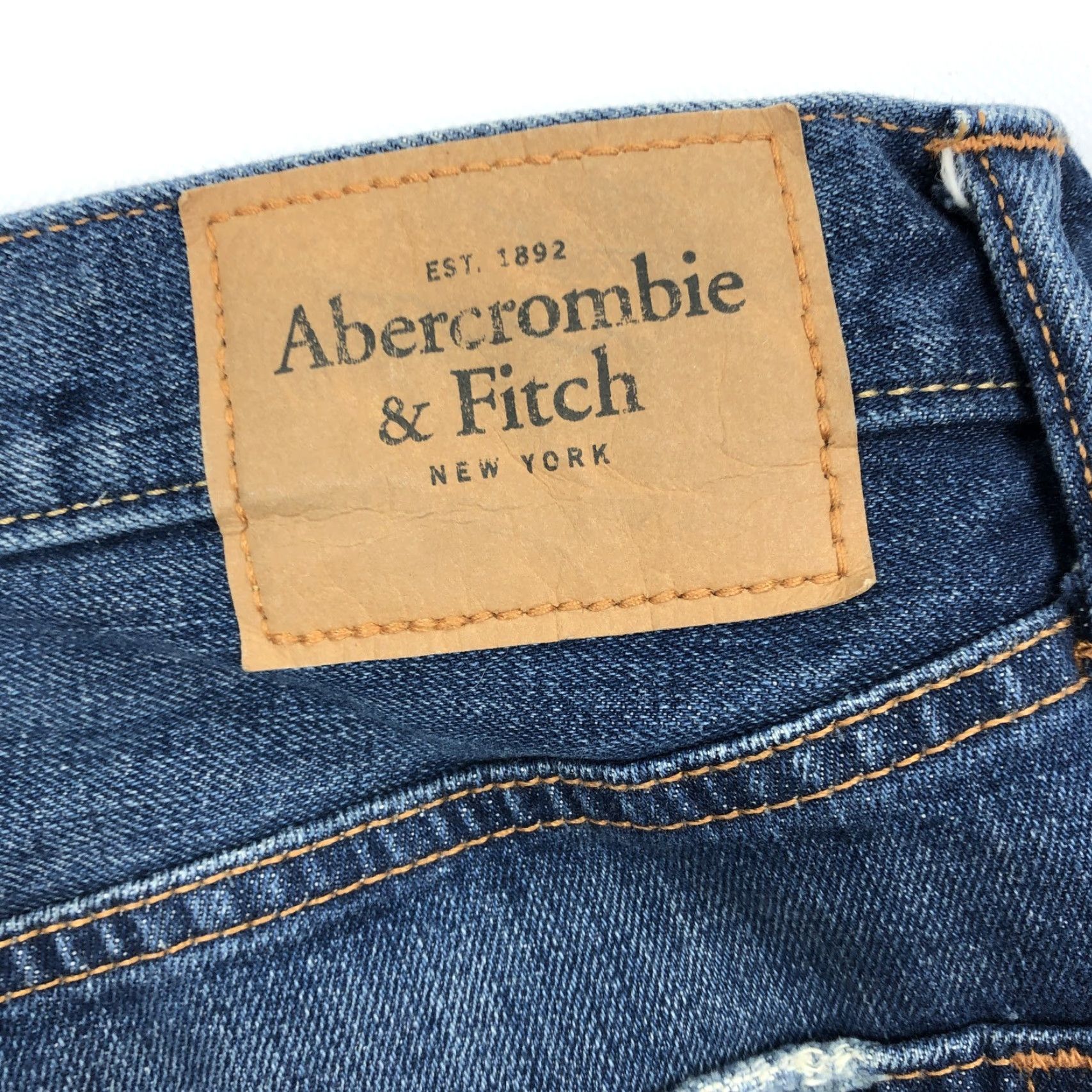 Abercrombie & Fitch Abercrombie & Fitch The AF Skinny Jeans Distressed Button Fly W31 L32 Women's Denim Blue 5-Pocket Pocket Rise Mid Regular Size 24" / US 00 / IT 34 - 4 Thumbnail
