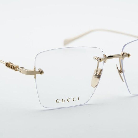 Gucci Gucci GG1938O 001 Square Eyeglasses - Gold 54mm Size ONE SIZE - 4 Thumbnail