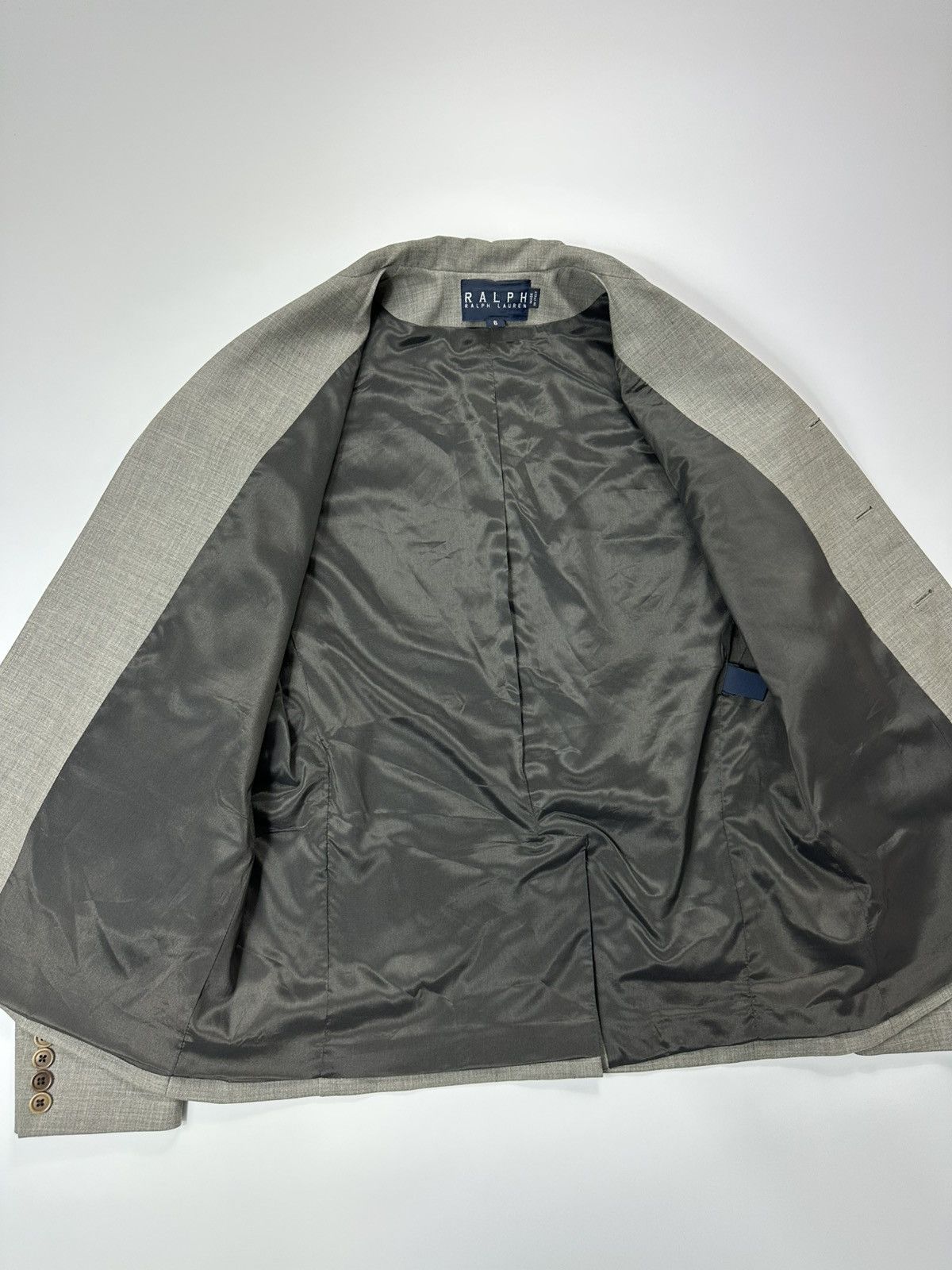 Polo Ralph Lauren Polo Ralph Lauren Wool Blazer Men's Gray Made In Italy Size 46R - 9 Thumbnail