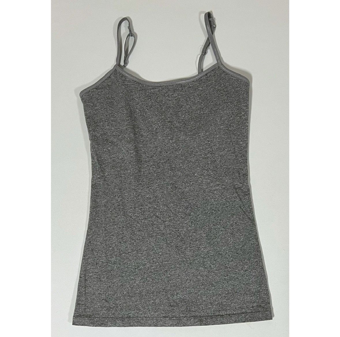 SO Gray Marled Cami Shelf-Bra Camisole Tank Top Shirt XS 🩶