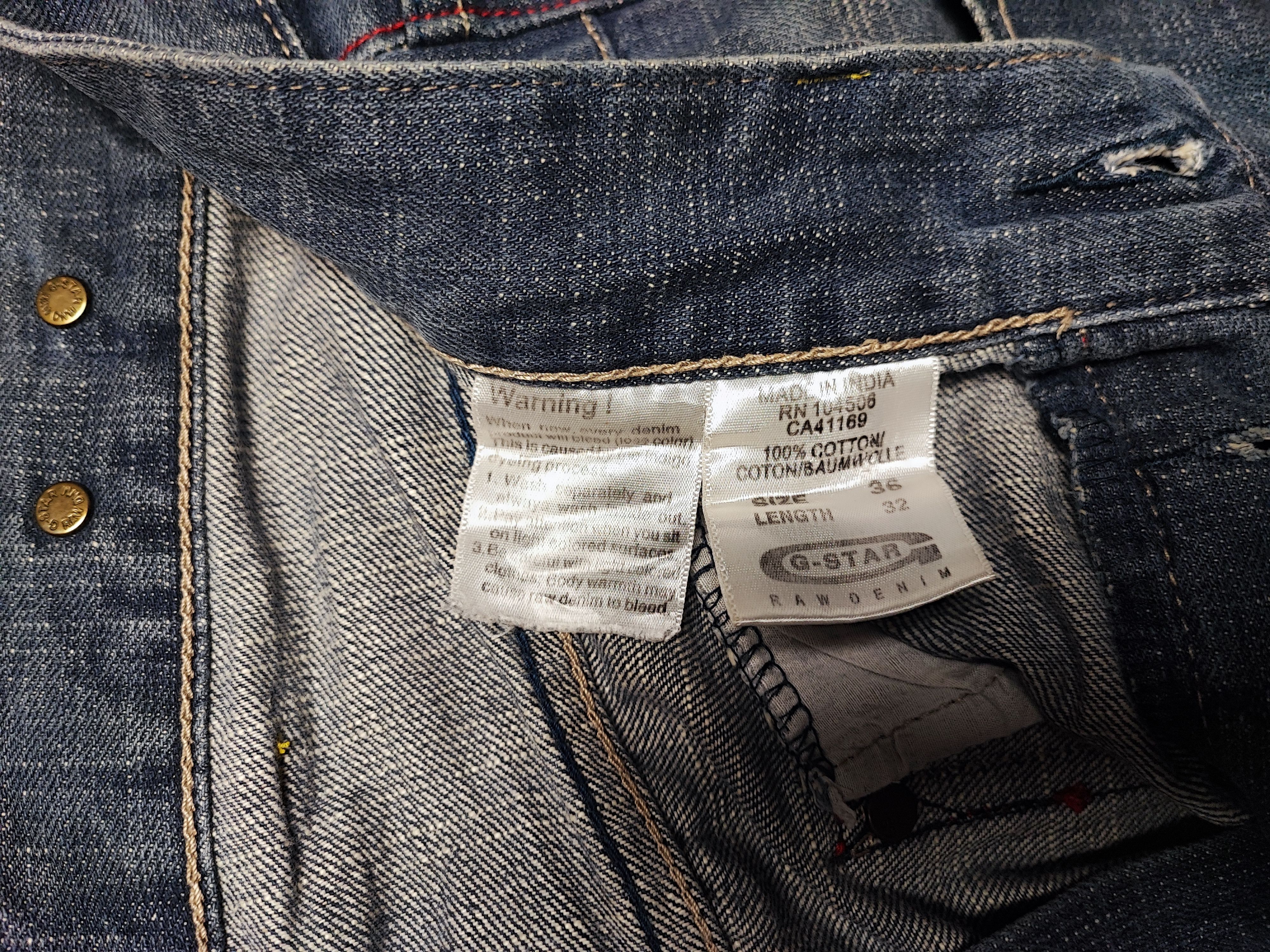 G-Star Vintage G Star Raw Radar Low Loose Fly Button Jeans 36x32 Size US 36 / EU 52 - 7 Thumbnail