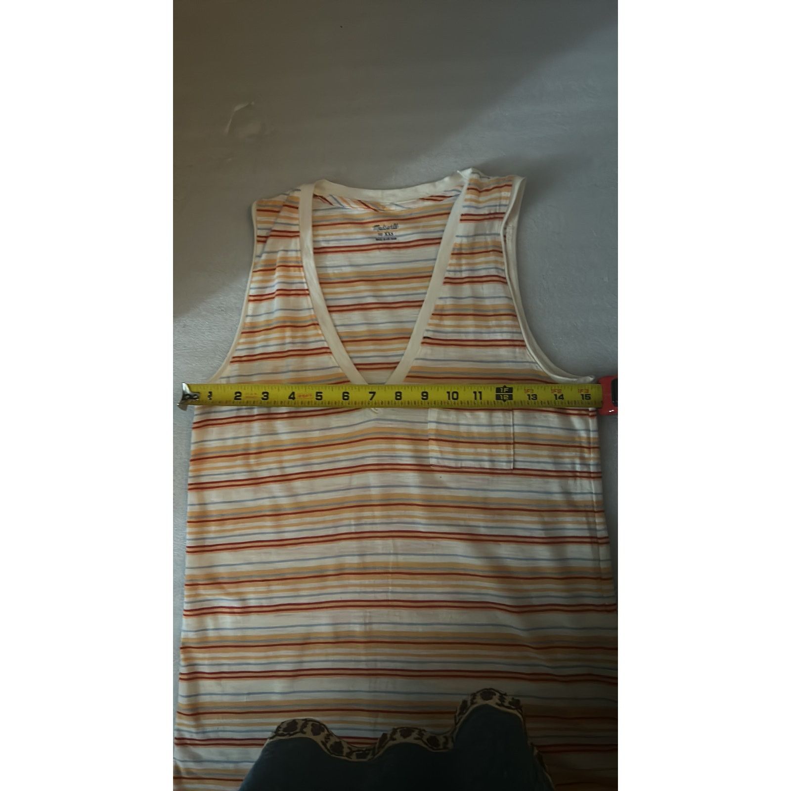 Madewell Madewell Fieldgate V-Neck Striped Picket Tank Top XXS/L NEW Size XXS / US 00 / IT 34 - 6 Thumbnail