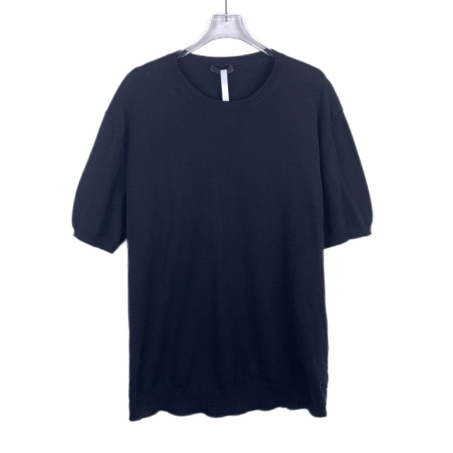 Prada Prada Round Neck Black Cotton Knit Short-Sleeve Top Size US XL / EU 56 / 4 - 1 Thumbnail