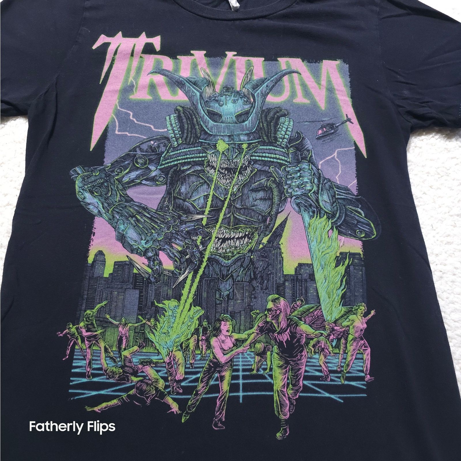 Other Trivium Shogun Neon Kaiju Band T-Shirt Mens Small Black Size S / US 4 / IT 40 - 2 Thumbnail