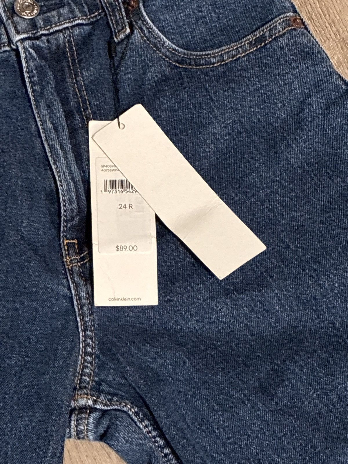 Calvin Klein Women's Calvin Klein Original Bootcut Stretch Denim Size 24" / US 00 / IT 34 - 4 Thumbnail